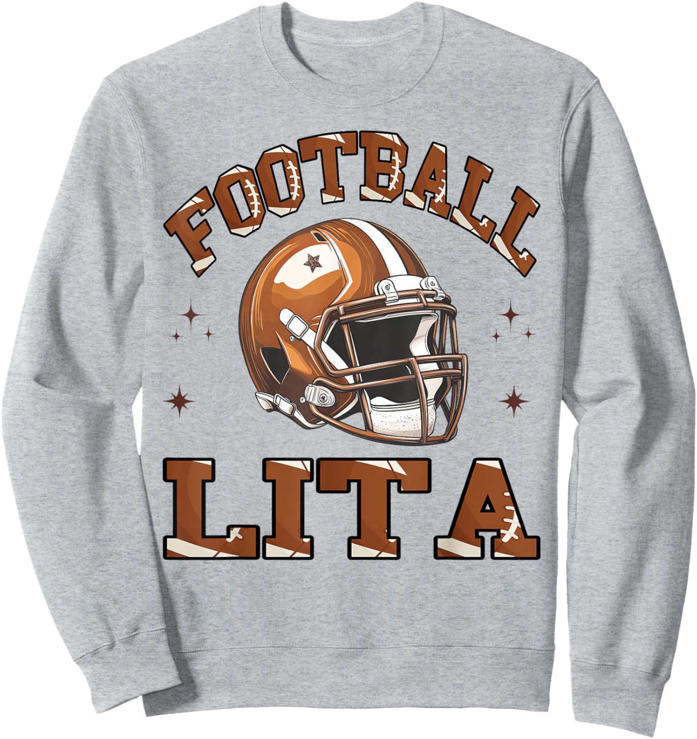 Football Lita Retro American Football Coquette Sweatshirt - Sweatshirt | Ash