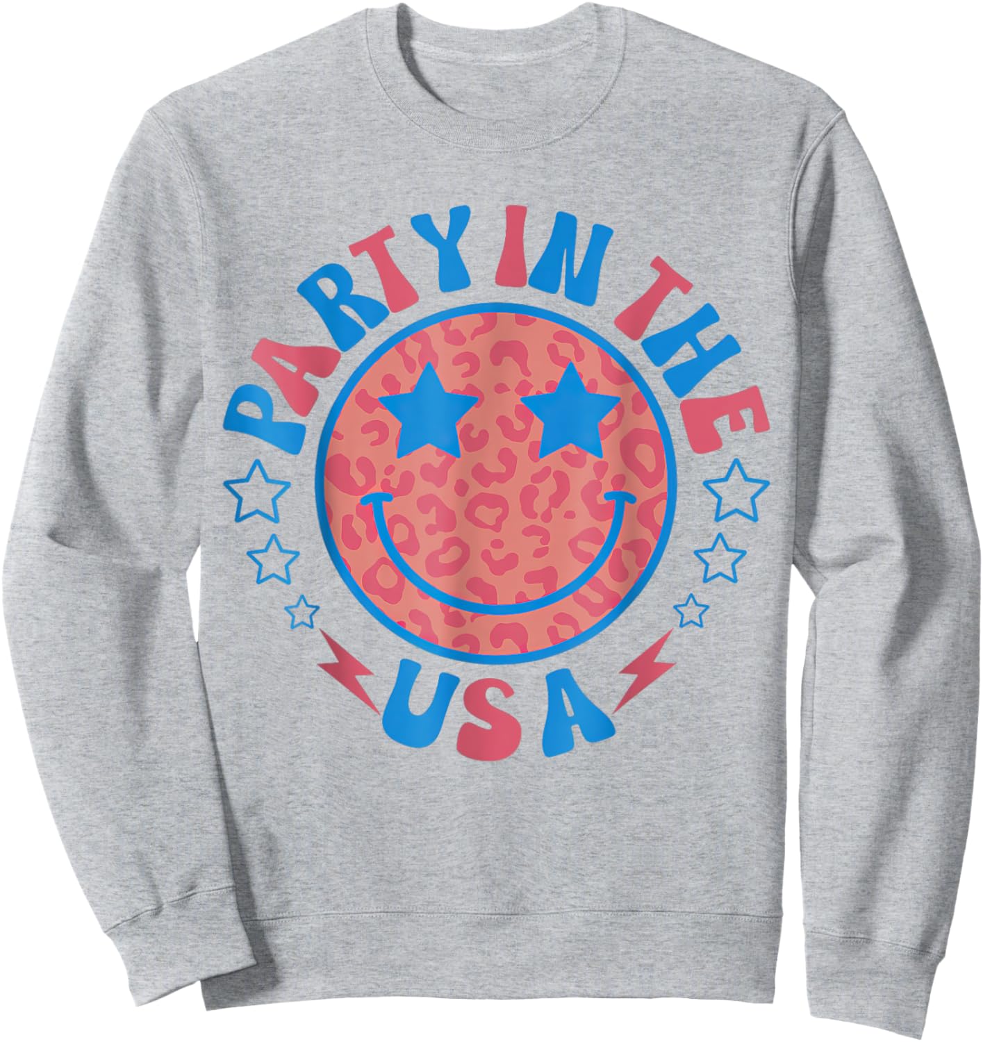 Party in the USA 4th of July Preppy Smile Sweatshirt - Sweatshirt | Ash
