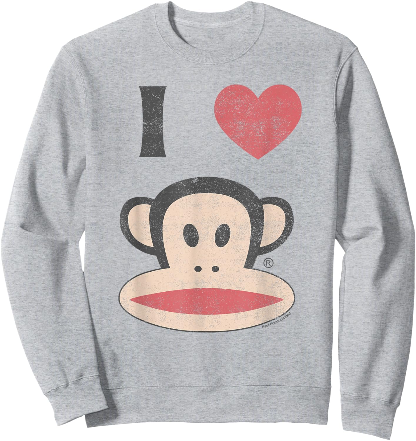 Paul Frank Valentine's Day Love Julius Sweatshirt - Sweatshirt | Ash