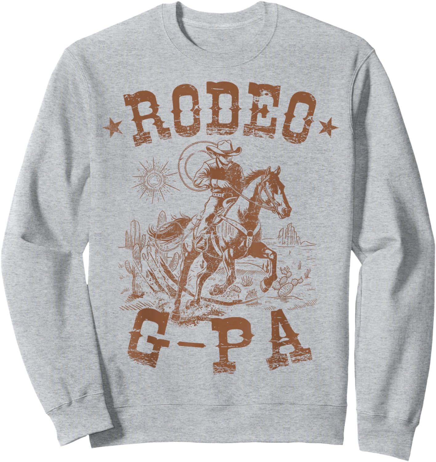 Rodeo G-Pa Western Cowboy Family Matching Father's Day Sweatshirt - Sweatshirt | Ash