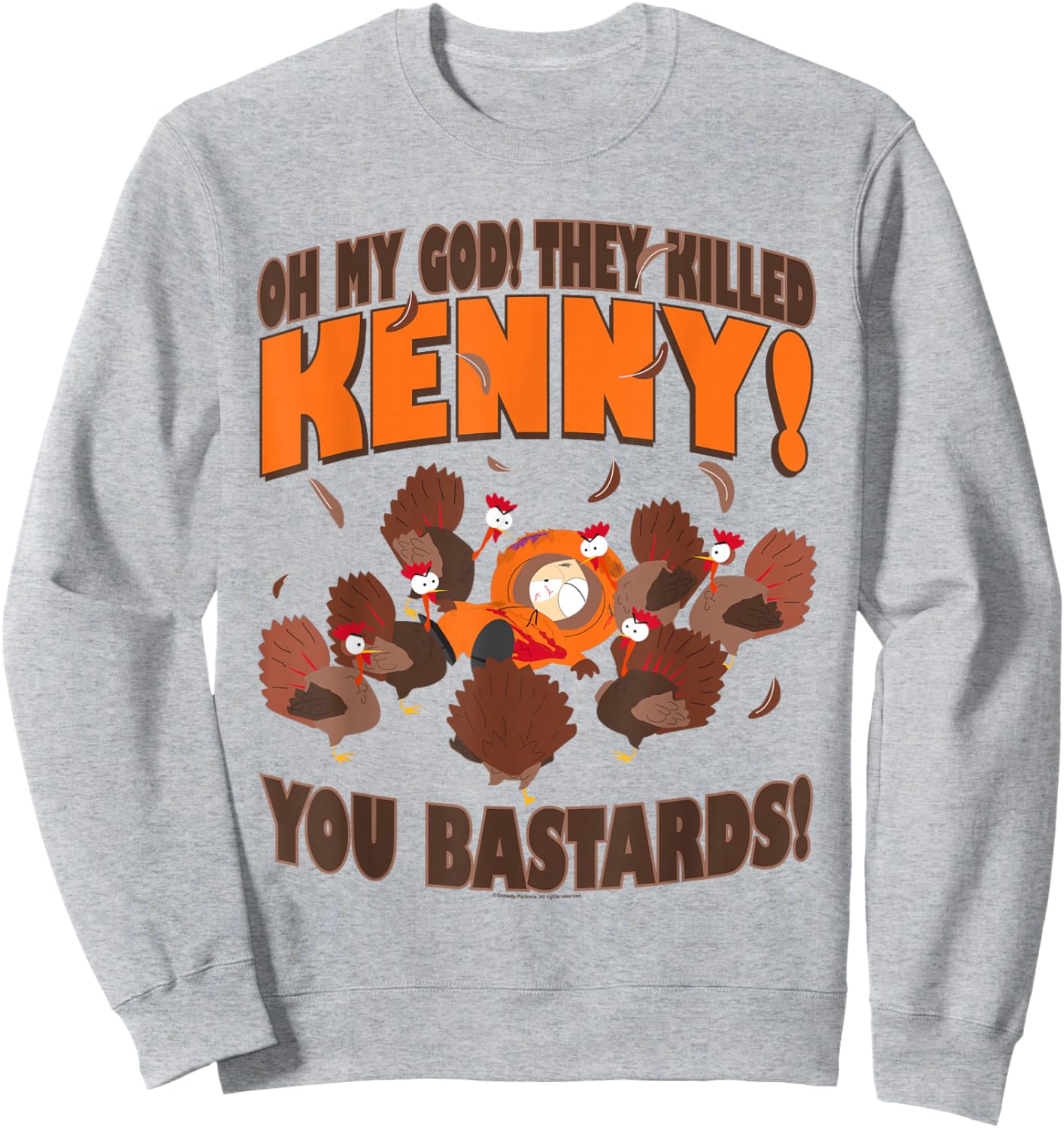 South Park You Killed Kenny Thanksgiving Sweatshirt - Sweatshirt | Ash