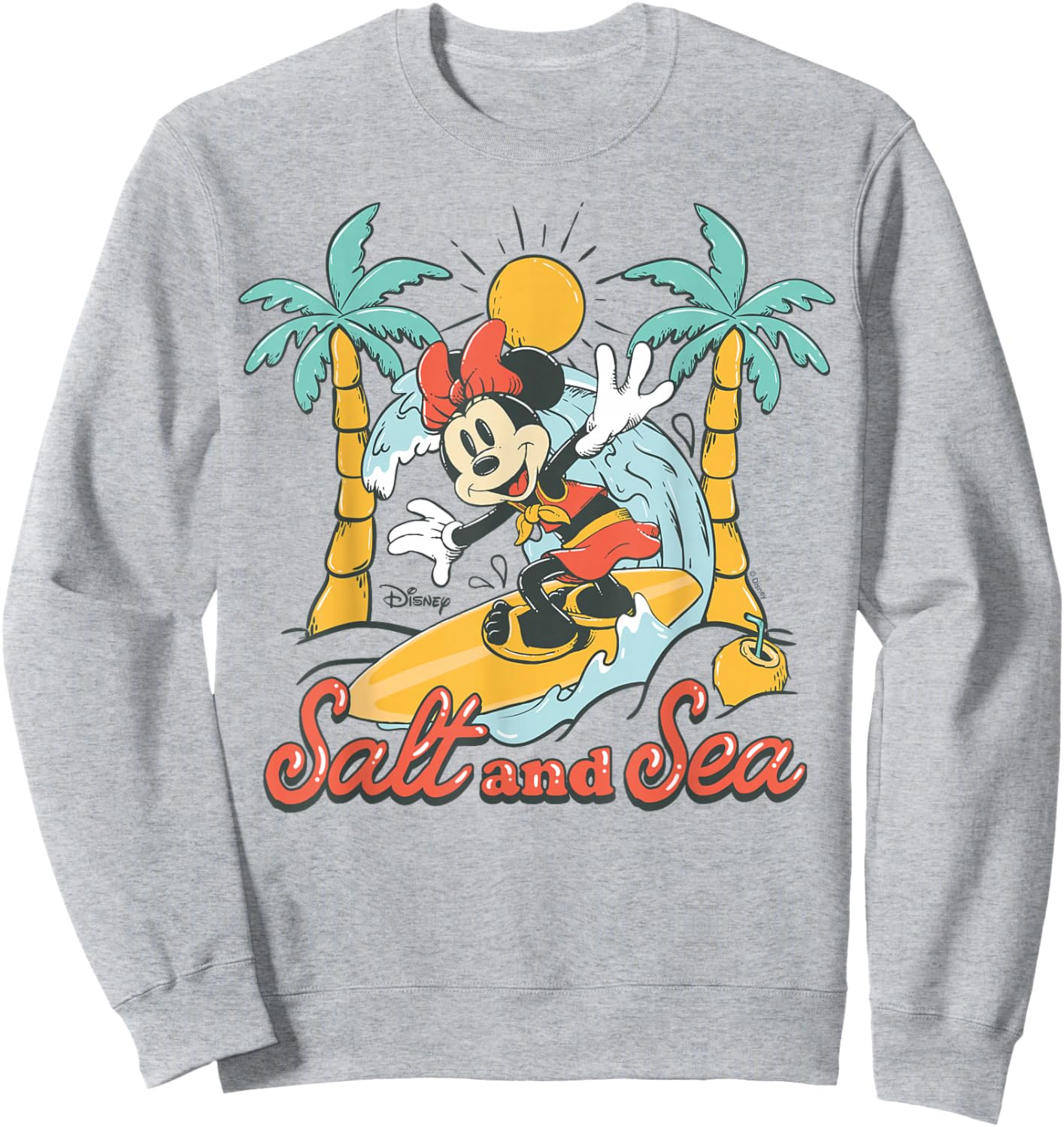 Minnie Mouse - Salt And Sea Summer Surf Graphic Sweatshirt - Sweatshirt | Ash