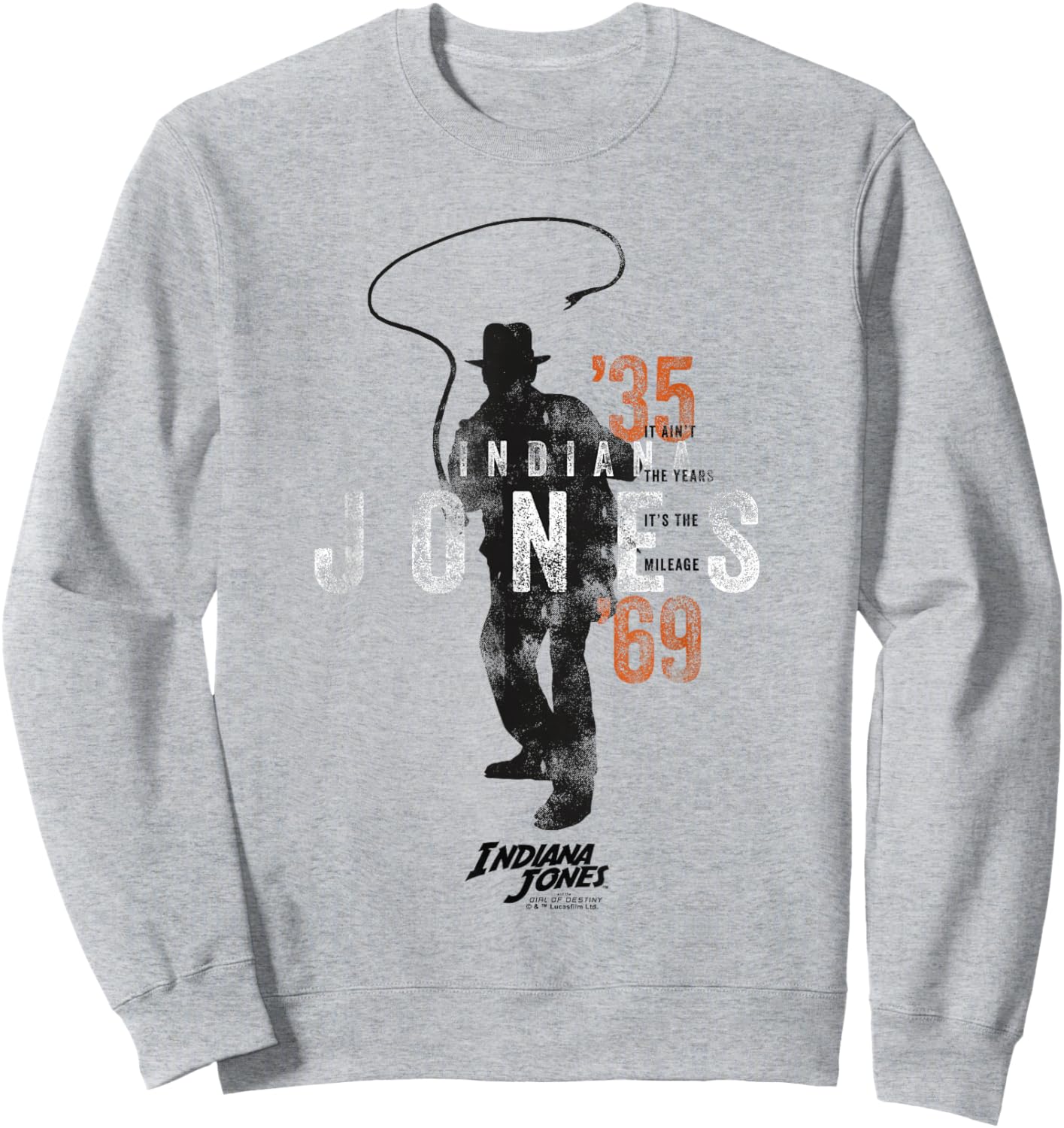 Indiana Jones and The Dial of Destiny It's The Mileage Retro Sweatshirt - Sweatshirt | Ash