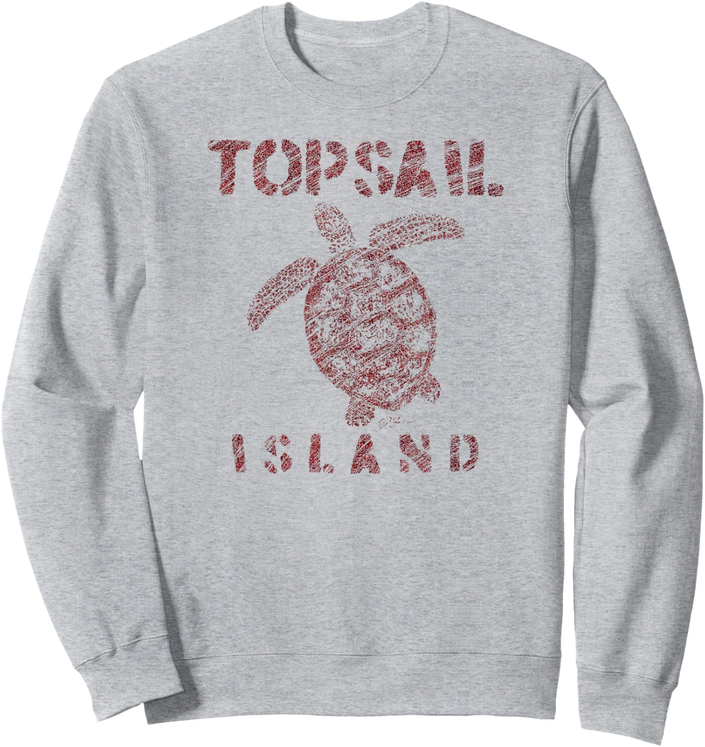 JCombs: Topsail Island, NC, Sea Turtle Sweatshirt - Sweatshirt | Ash