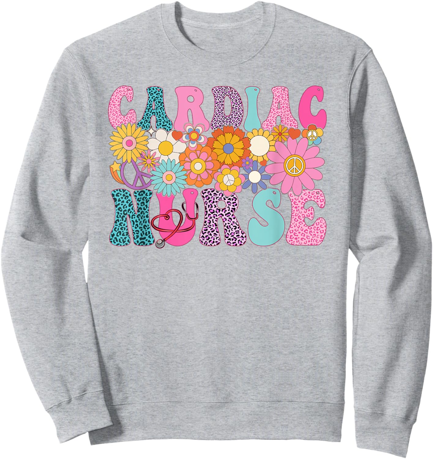 Cardiac Nurse Week Groovy Appreciation Day Sweatshirt - Sweatshirt | Ash