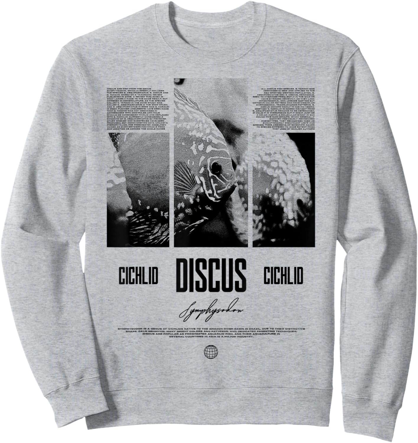 Discus Fish Cichlid Aquarium Fish Keeper , white, S Sweatshirt - Sweatshirt | Ash