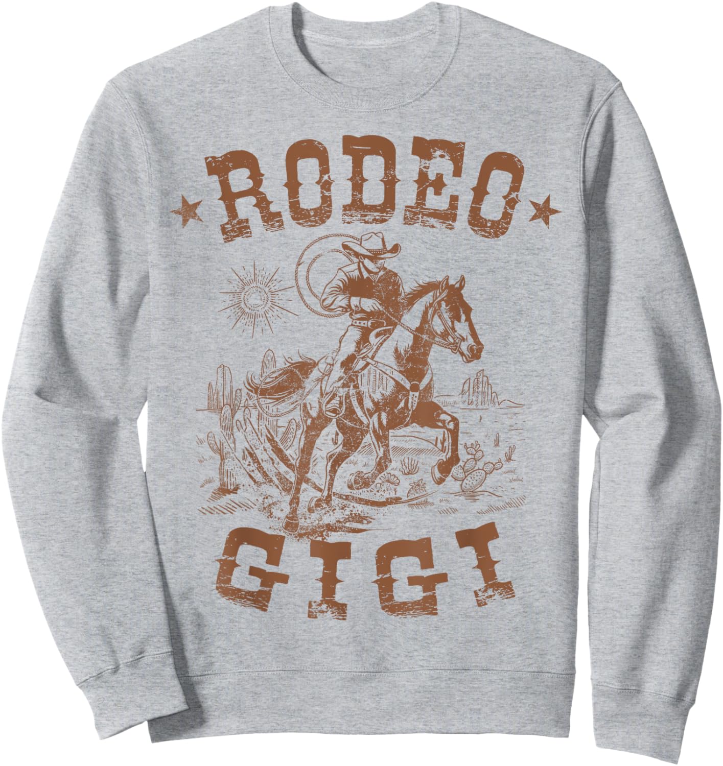 Rodeo Gigi Western Cowboy Family Matching Mother's Day Sweatshirt - Sweatshirt | Ash