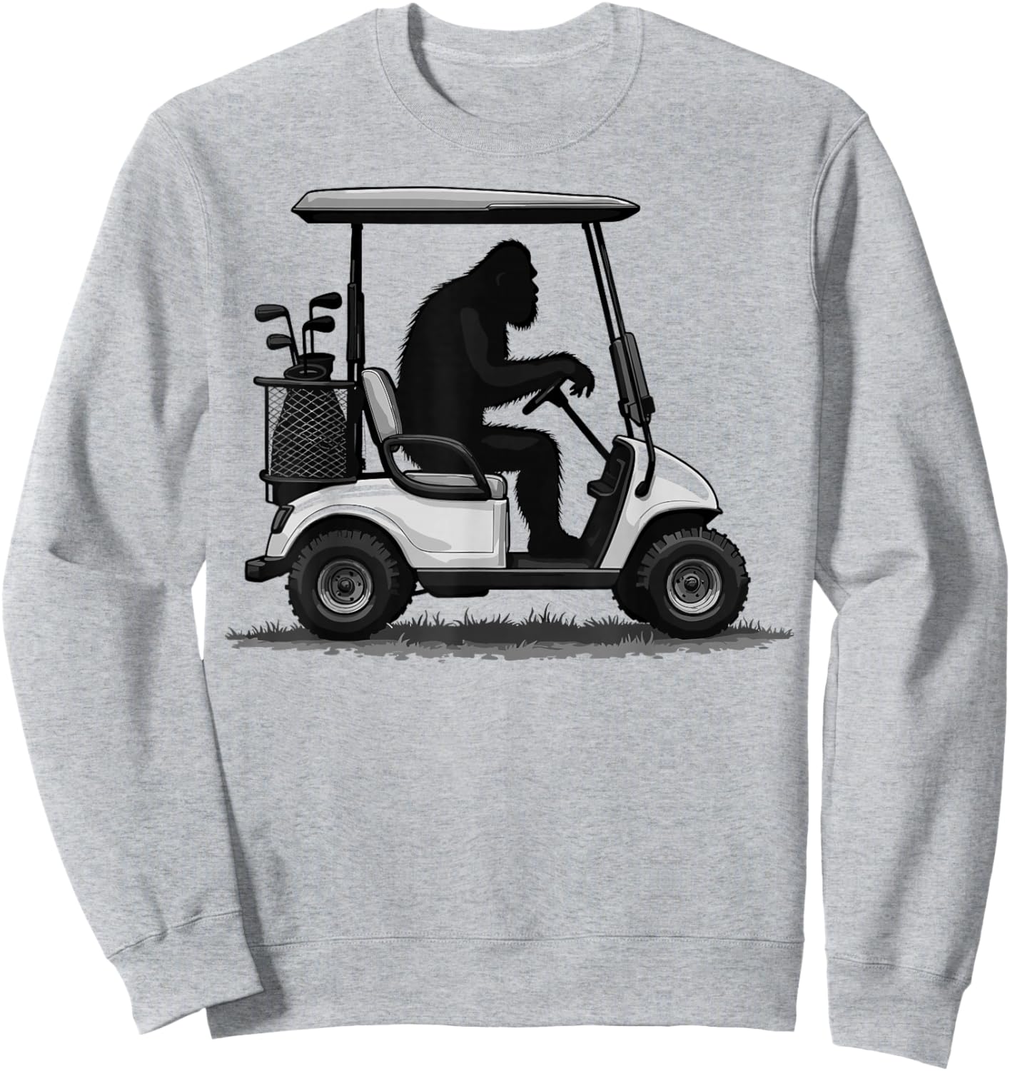 Golf Cart Sasquatch Players Golfer Golfing Golf Player Sweatshirt - Sweatshirt | Ash