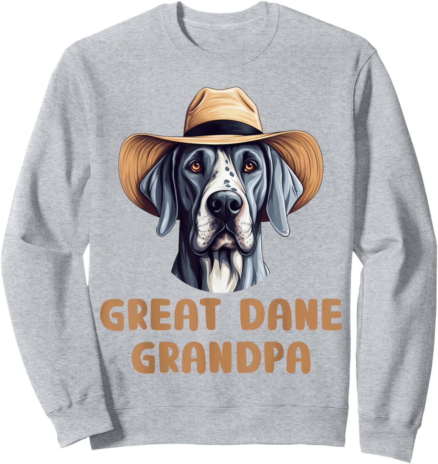 Great Dane Grandpa Dog Lovers Gift Funny Great Dane Owner Women Girls Kids Sweatshirt - Sweatshirt | Ash