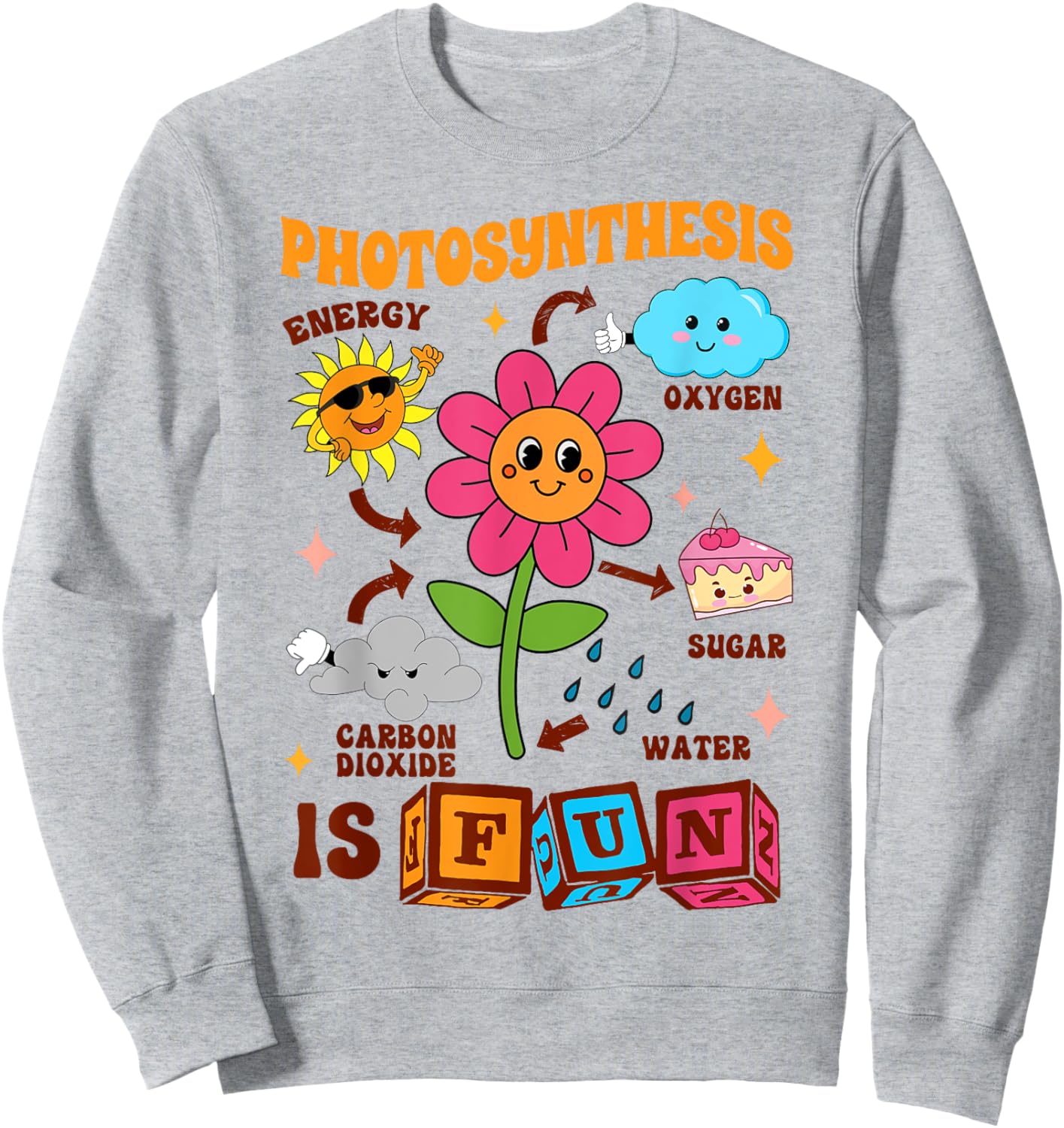 Science Lover Nature Outdoor Teacher Photosynthesis Is Fun Women Sweatshirt - Sweatshirt | Ash