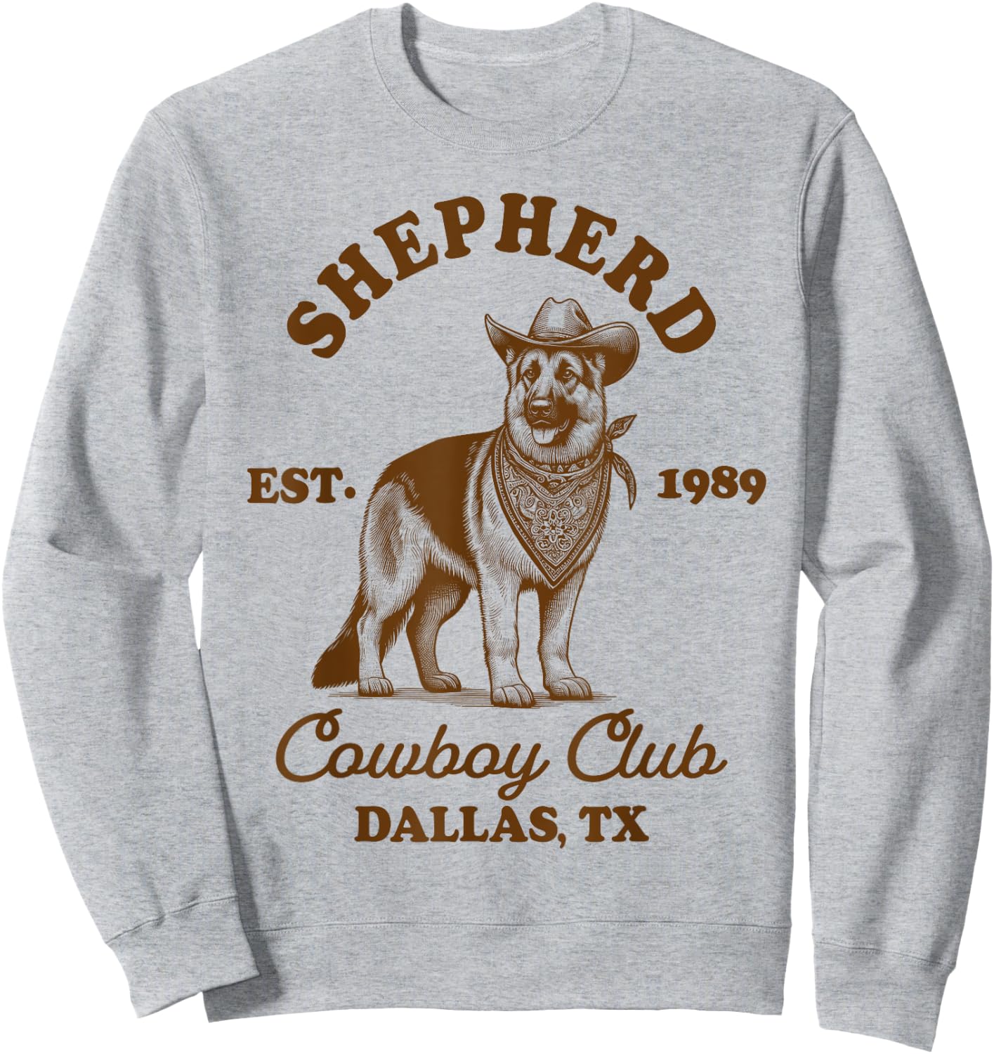 German Shepherd Mom Western Howdy Shepherd Cowboys Club Sweatshirt - Sweatshirt | Ash
