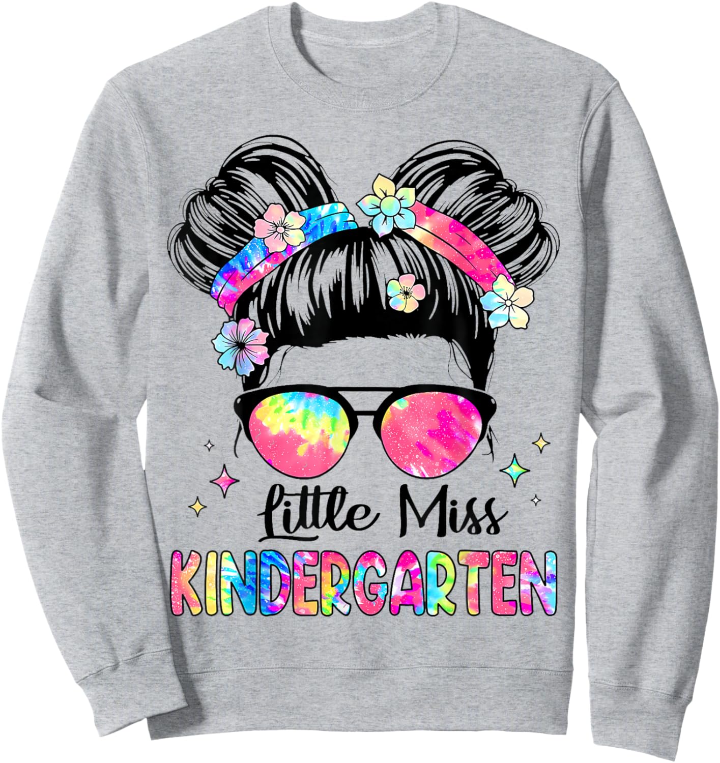 Little Miss Kindergarten Girls Kids Back To School Kinder Sweatshirt - Sweatshirt | Ash