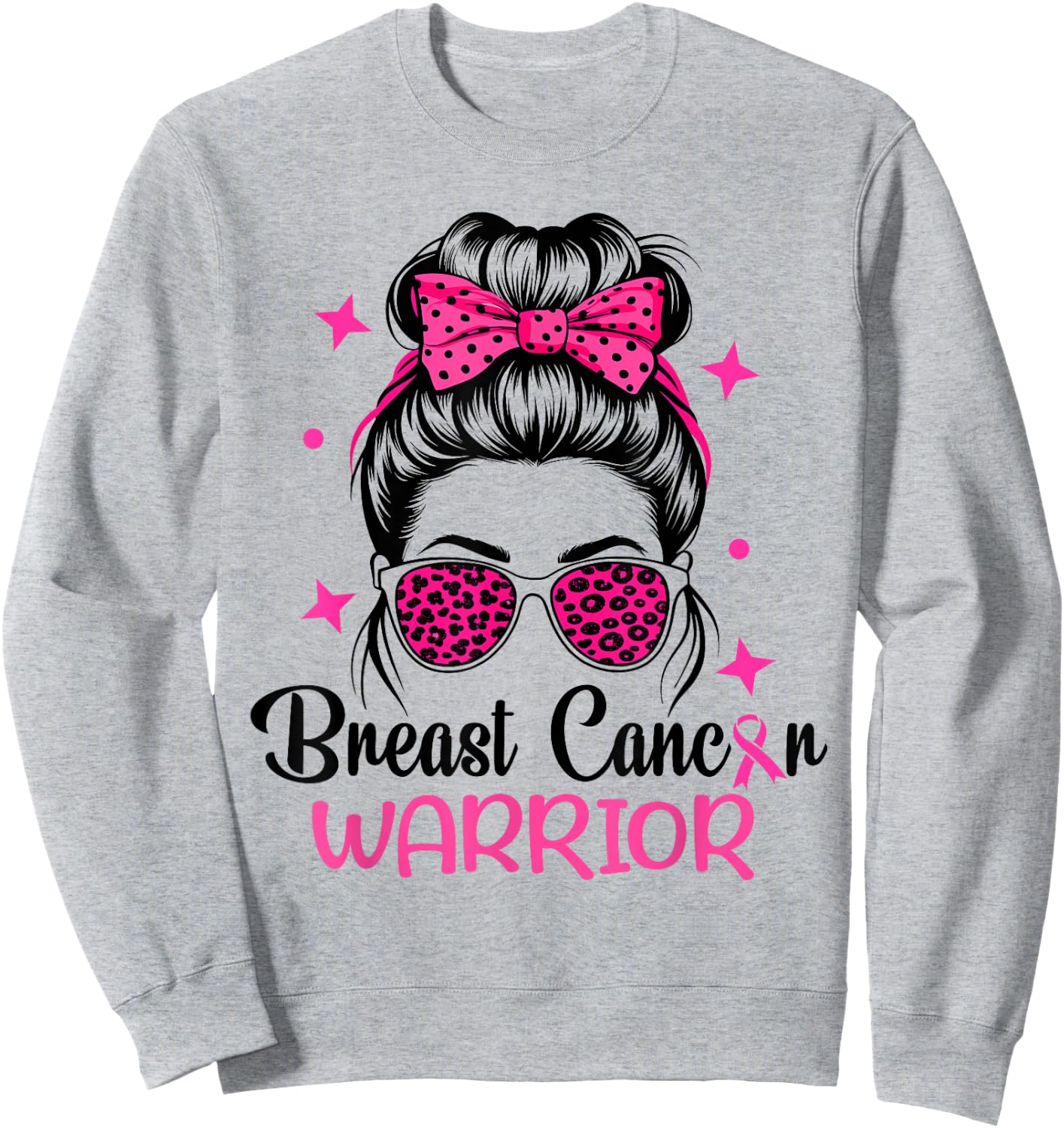 Breast Cancer Awareness Warrior Sweatshirt - Sweatshirt | Ash