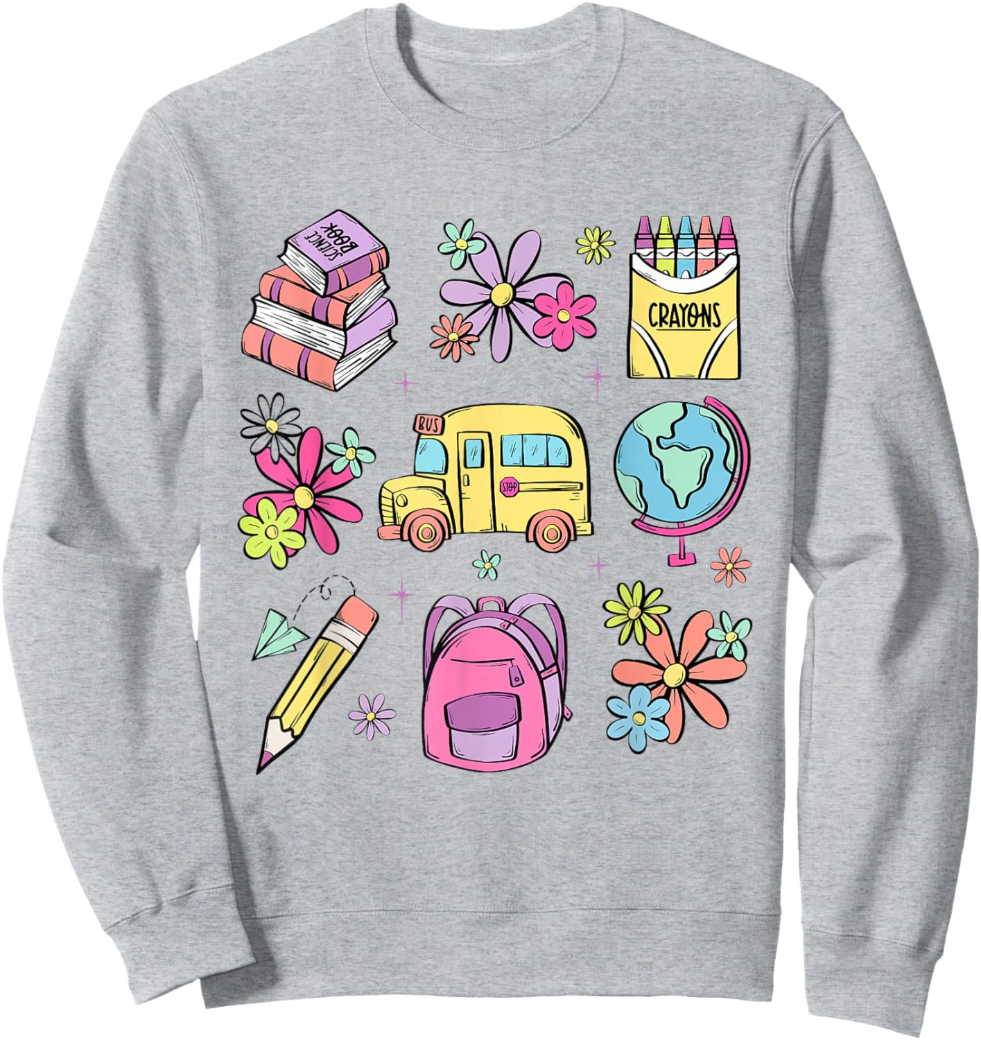 Cute Teacher Back to School Teacher Life Funny Teachers Gift Men Women Kids Sweatshirt - Sweatshirt | Ash