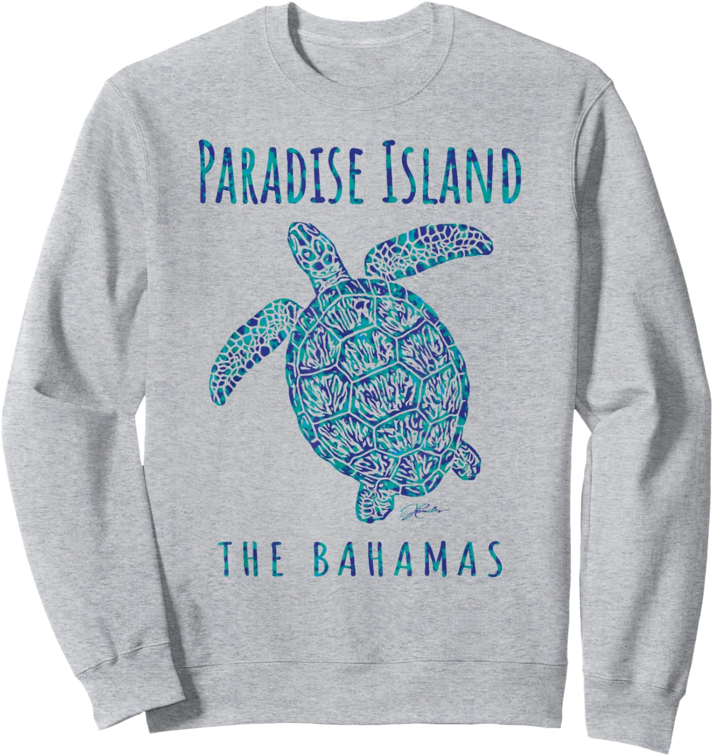 JCombs: Paradise Island, The Bahamas, Sea Turtle, Beach Sweatshirt - Sweatshirt | Ash