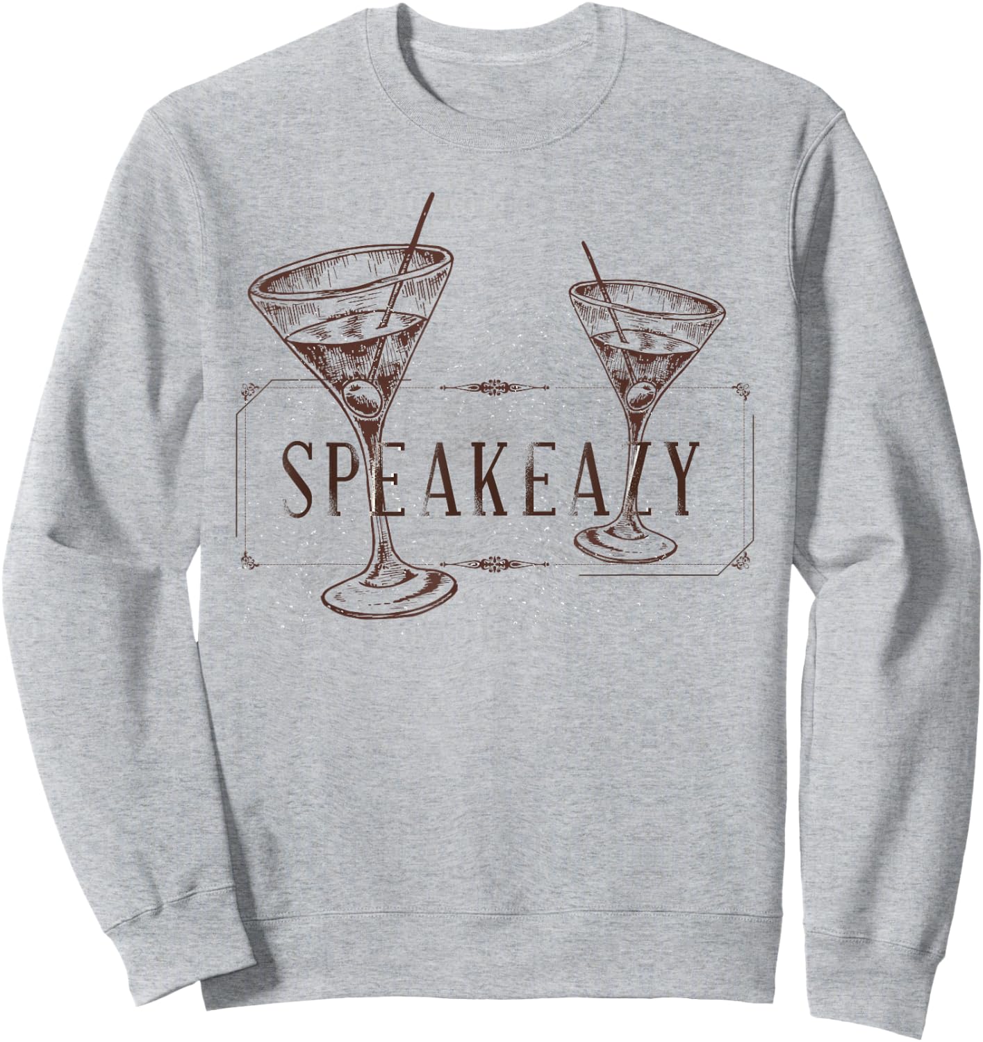 SPEAKEAZY Speakeasy Martini Olive Vodka Sweatshirt - Sweatshirt | Ash