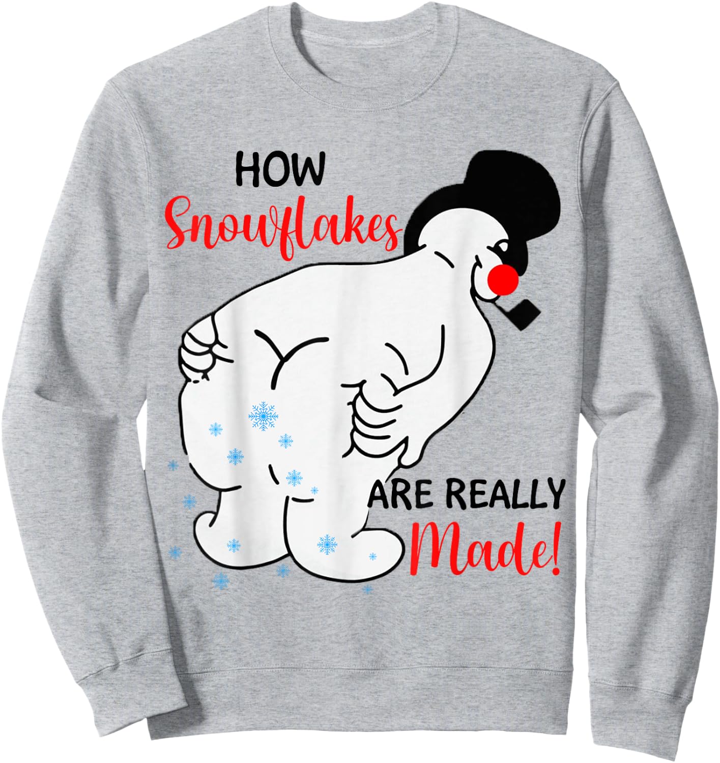 Funny Christmas Snowman Pajamas Kids Boys Girls Toddler Xmas Sweatshirt - Sweatshirt | Ash
