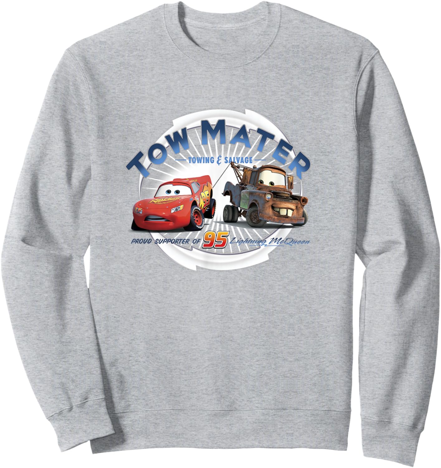 Disney Pixar Cars Tow Mater Towing & Salvage Buddies Shot V2 Sweatshirt - Sweatshirt | Ash