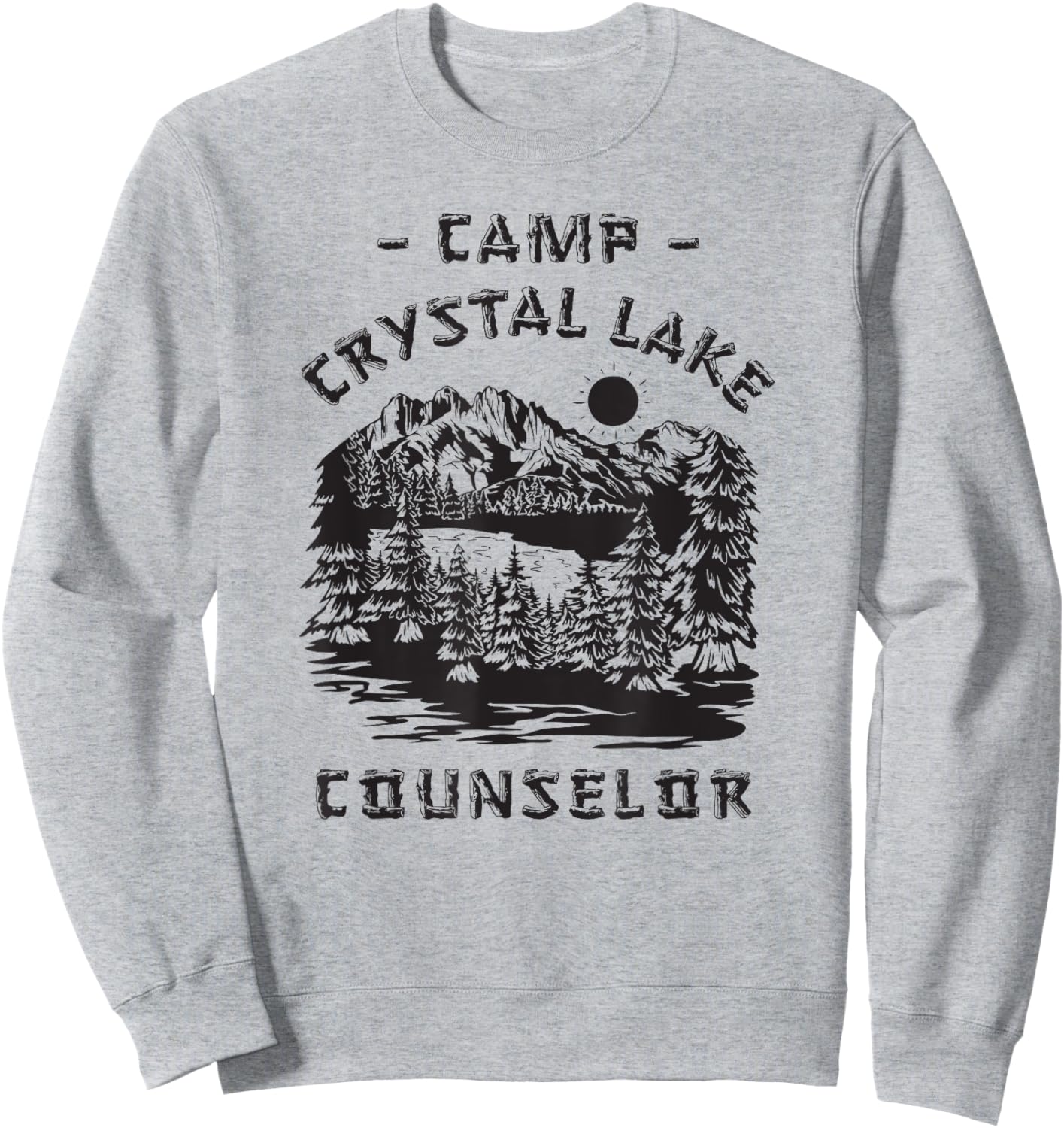 Summer Crystal Camp Halloween Retro 1980 Clear Lake Friday Sweatshirt - Sweatshirt | Ash