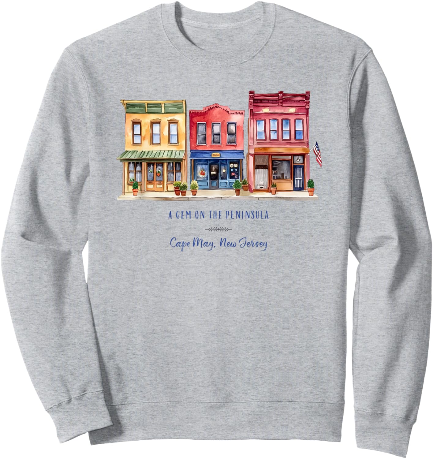 Cape May, New Jersey Country Vintage Historic Small Town Sweatshirt - Sweatshirt | Ash