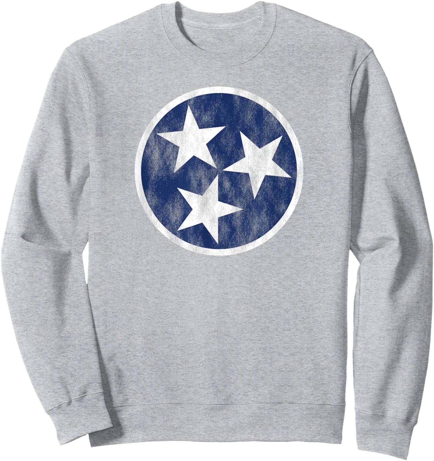 Retro Tennessee Flag Star Logo Volunteer State Nashville TN Sweatshirt - Sweatshirt | Ash