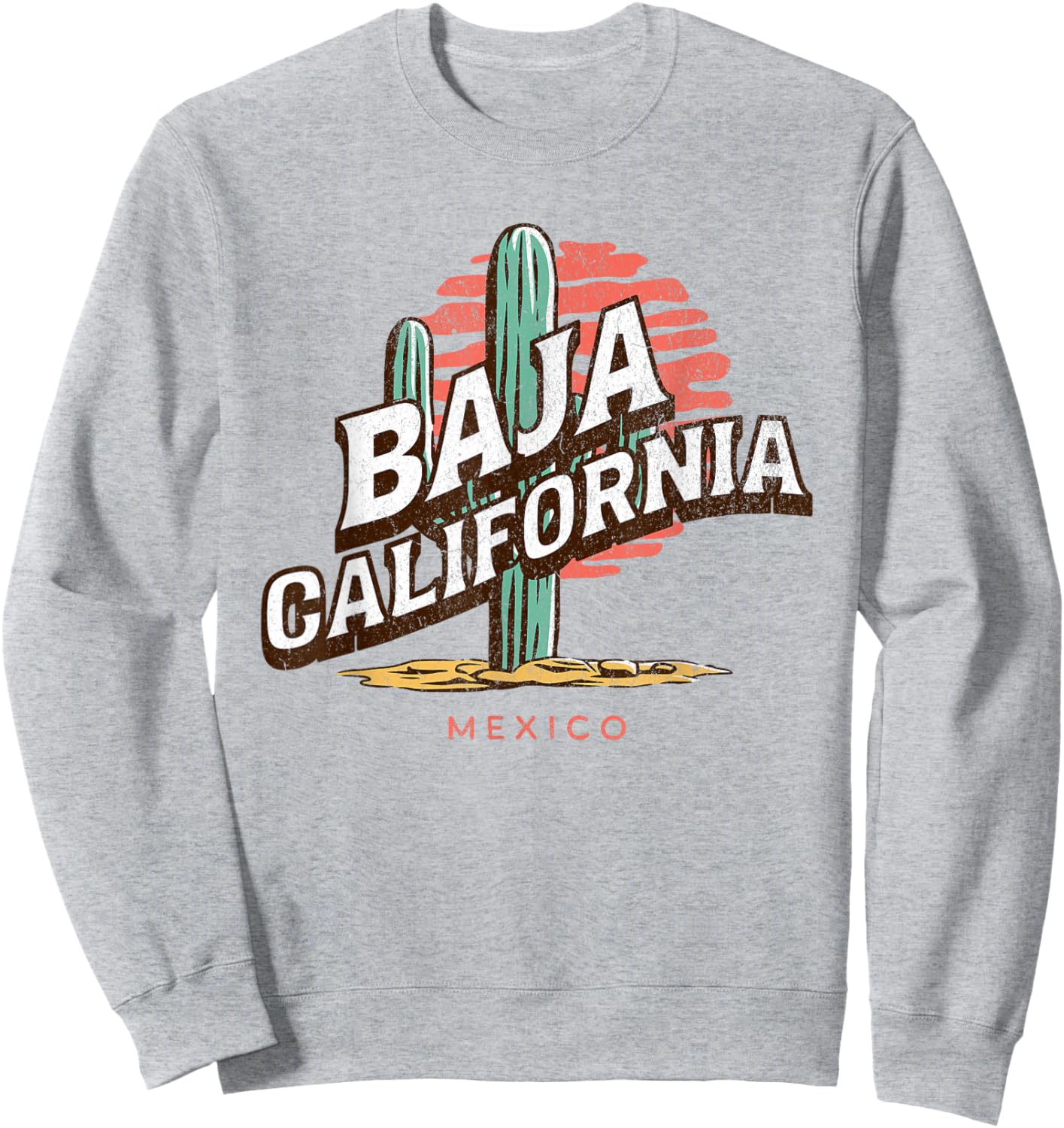 Baja California Mexico Backpacking Hiking Travel Sweatshirt - Sweatshirt | Ash