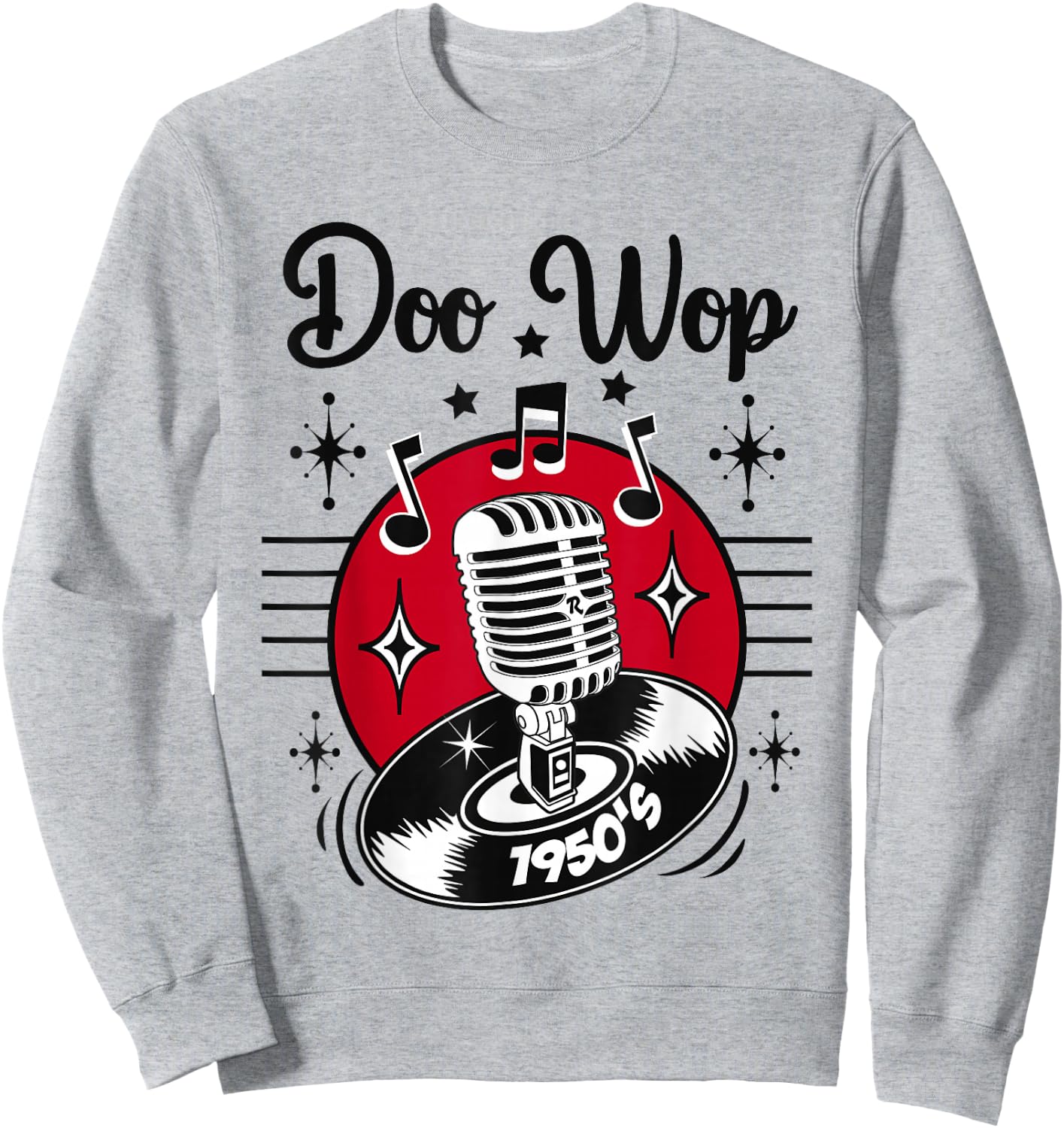 Doo Wop Costume Retro 50s Clothes Sock Hop Rockabilly Sweatshirt - Sweatshirt | Ash