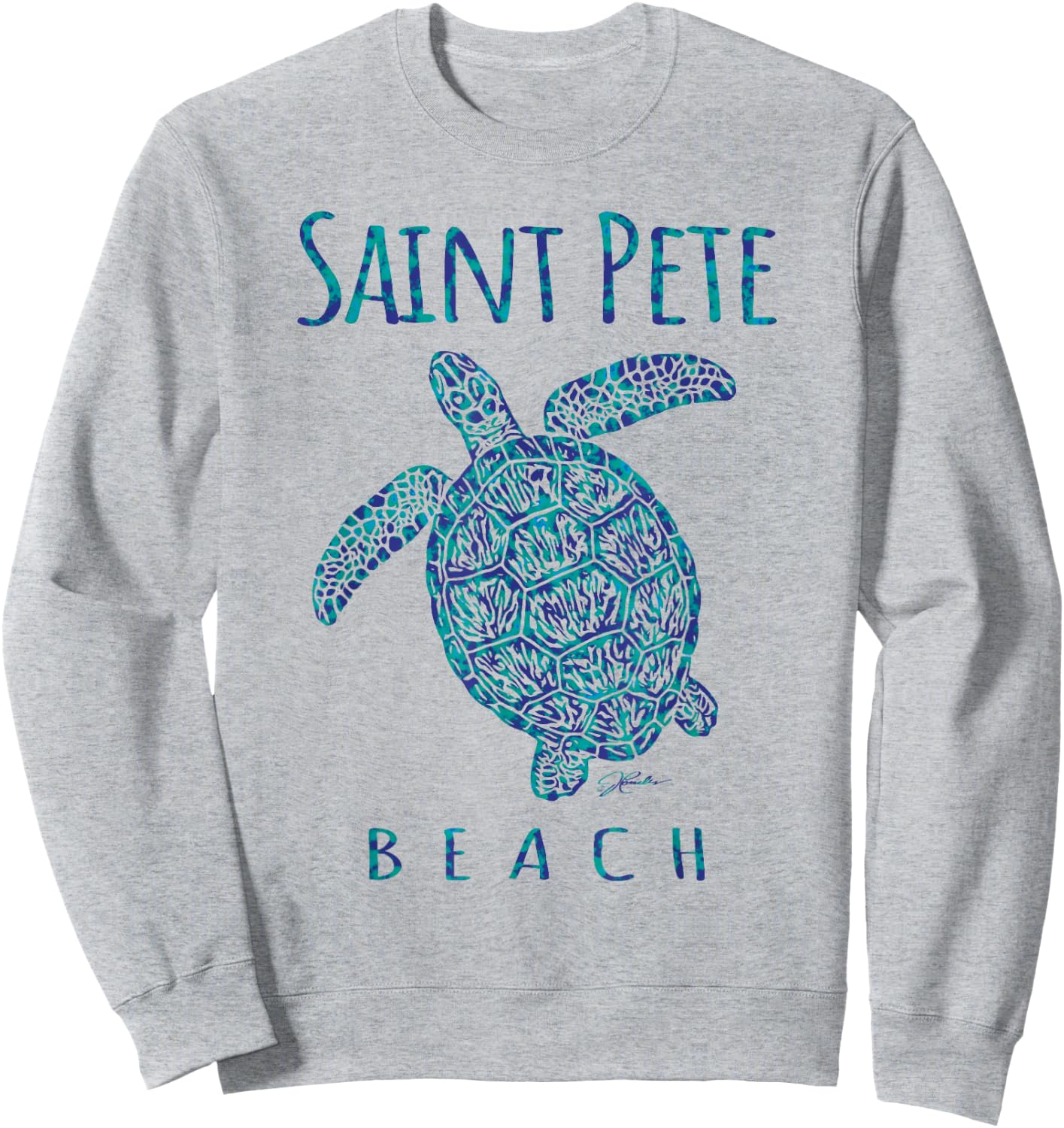 JCombs: Saint Pete Beach, FL, Sea Turtle, Beach Sweatshirt - Sweatshirt | Ash