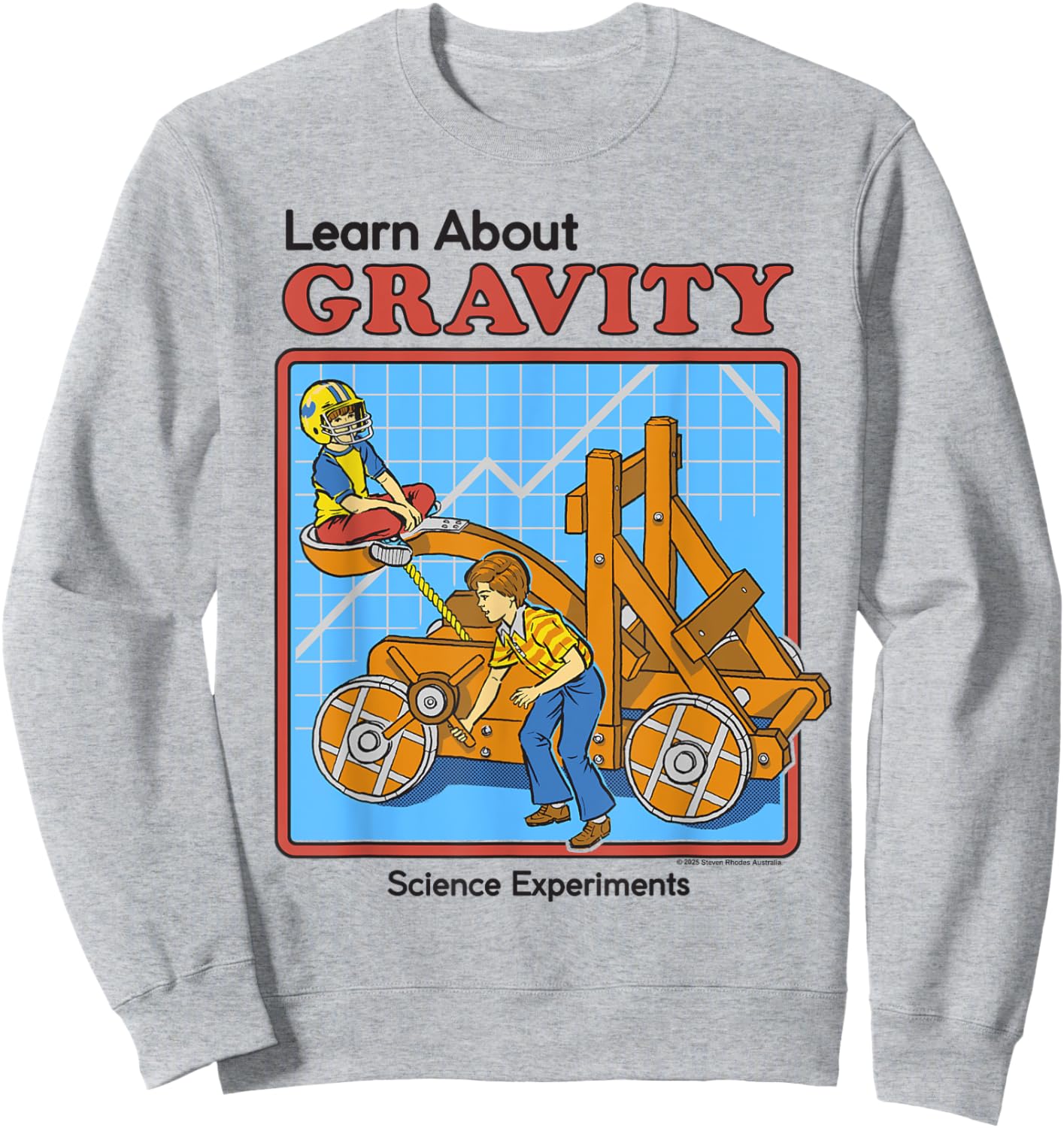 Learn About Gravity Sarcastic Retro Funny Adult Humor Sweatshirt - Sweatshirt | Ash
