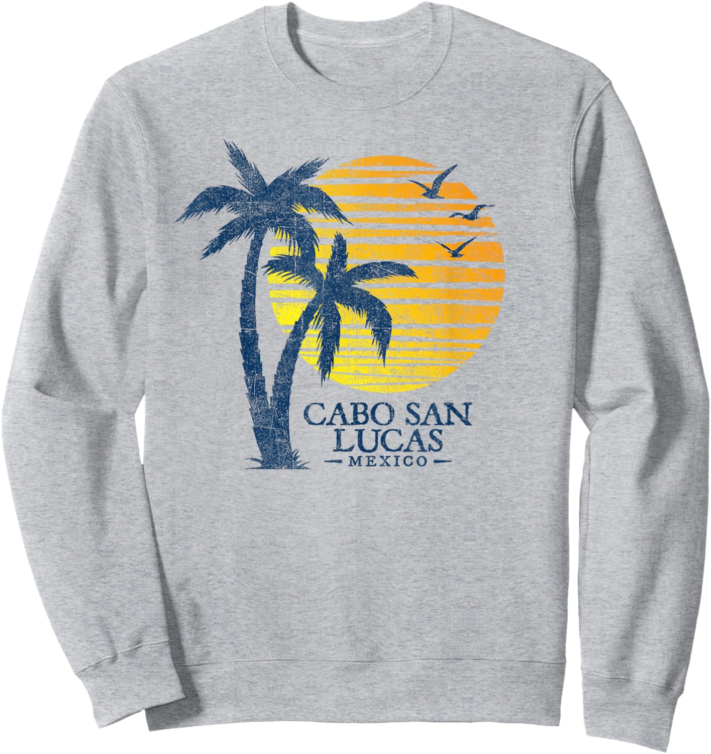 Cabo San Lucas Mexico Colorful Sunset Souvenir Sweatshirt - Sweatshirt | Ash