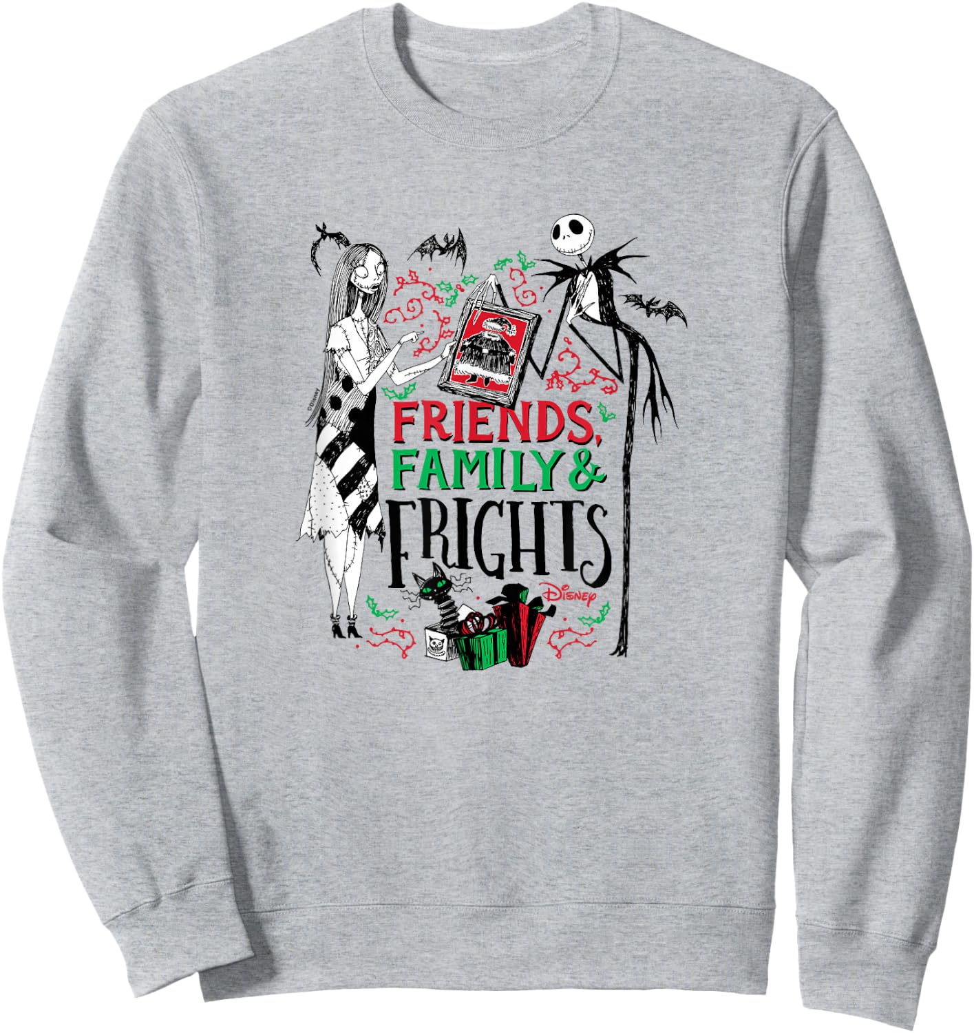 The Nightmare Before Christmas - Jack Sally Family Frights Sweatshirt - Sweatshirt | Ash