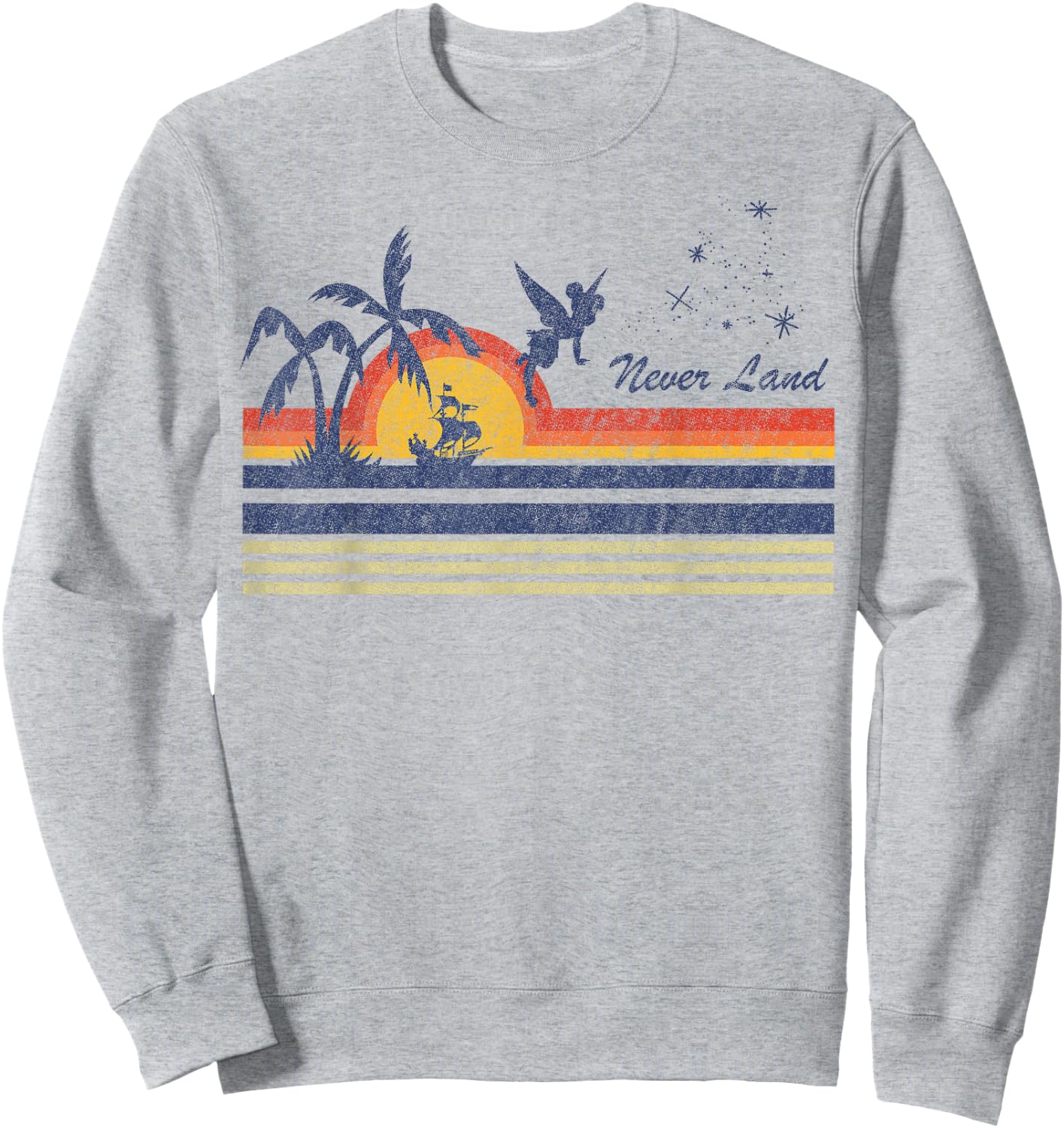 Disney Peter Pan Tinker Bell Flying Silhouette Sweatshirt - Sweatshirt | Ash