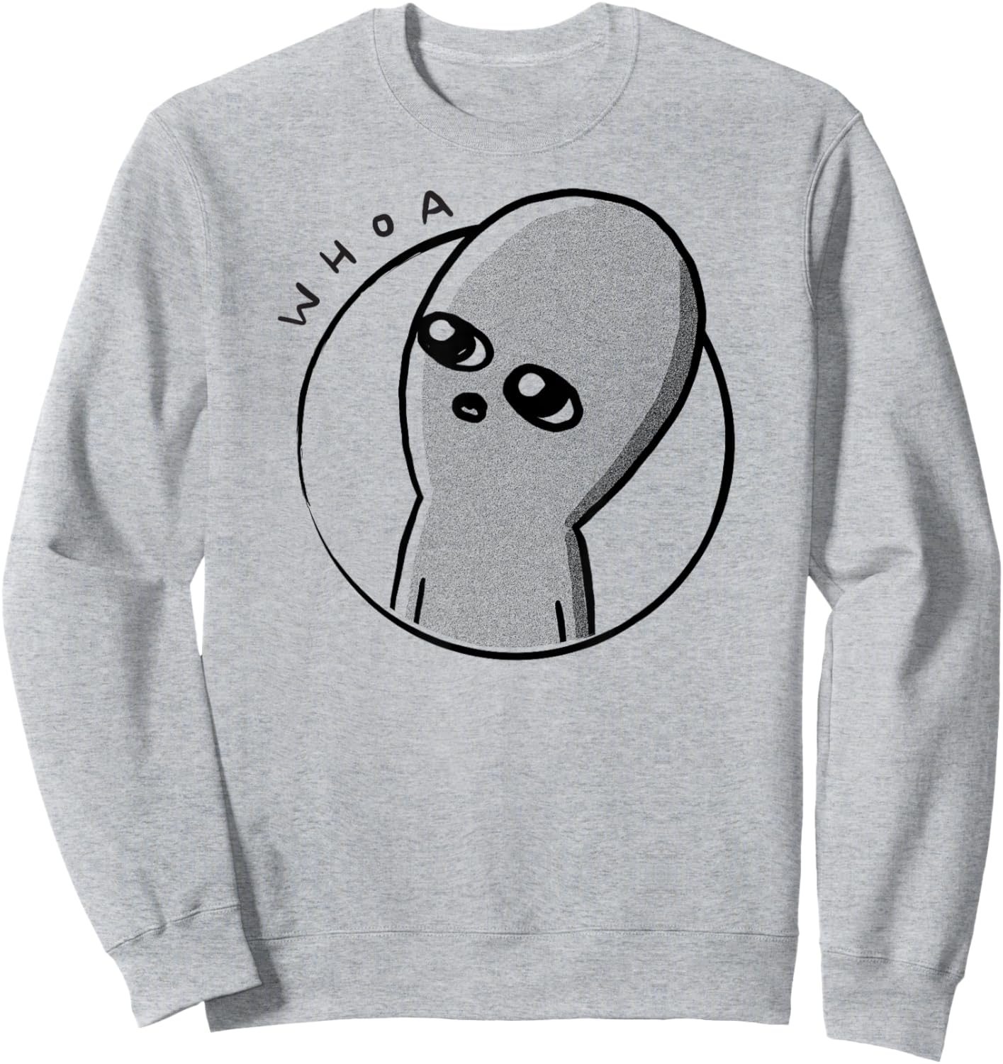 Threadless Nathan W. Pyle Strange Planet Whoa Graphic Sweatshirt - Sweatshirt | Ash