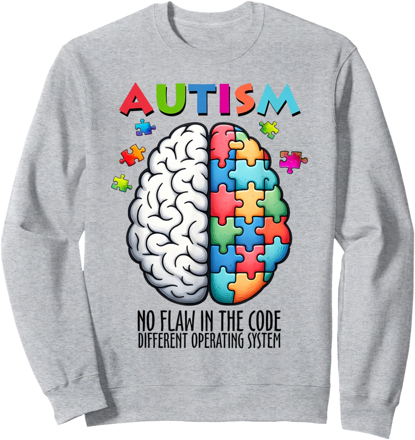 Autism Awareness Autism Support and Acceptance Sweatshirt - Sweatshirt | Ash