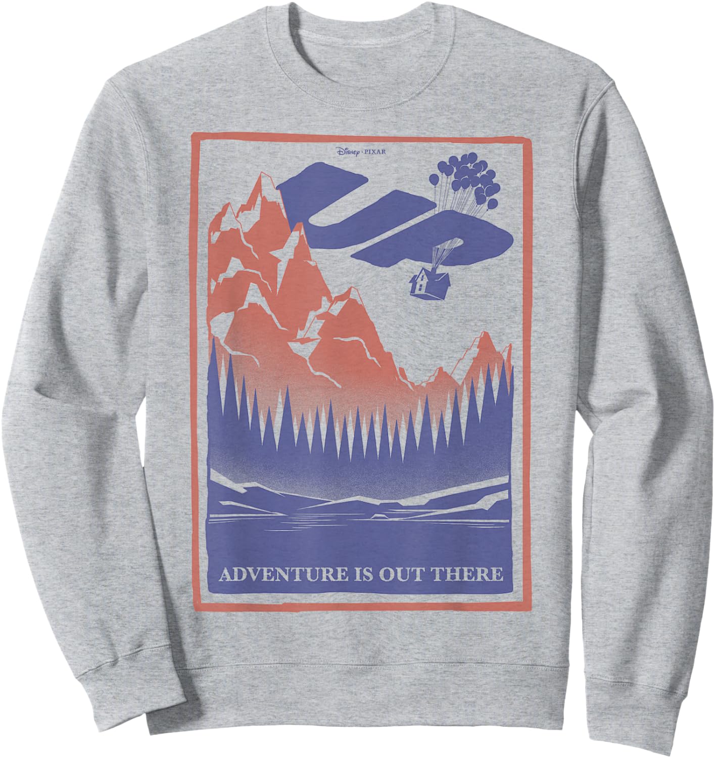 Disney Pixar Up Adventure Is Out There Poster Sweatshirt - Sweatshirt | Ash