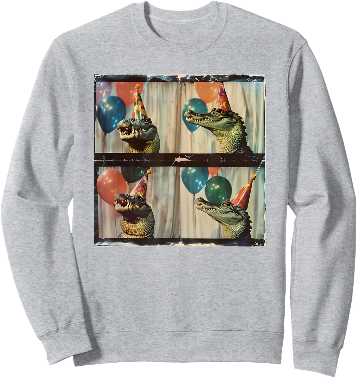 Funny Crocodile Face Alligator Croc Florida Gator Birthday Sweatshirt - Sweatshirt | Ash