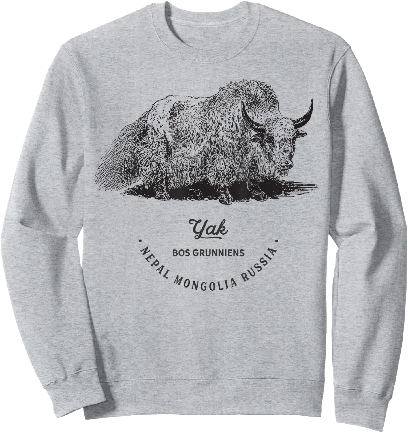 Himalayan Yak Tibet Vintage Animal Print Birthday Women Men Sweatshirt - Sweatshirt | Ash