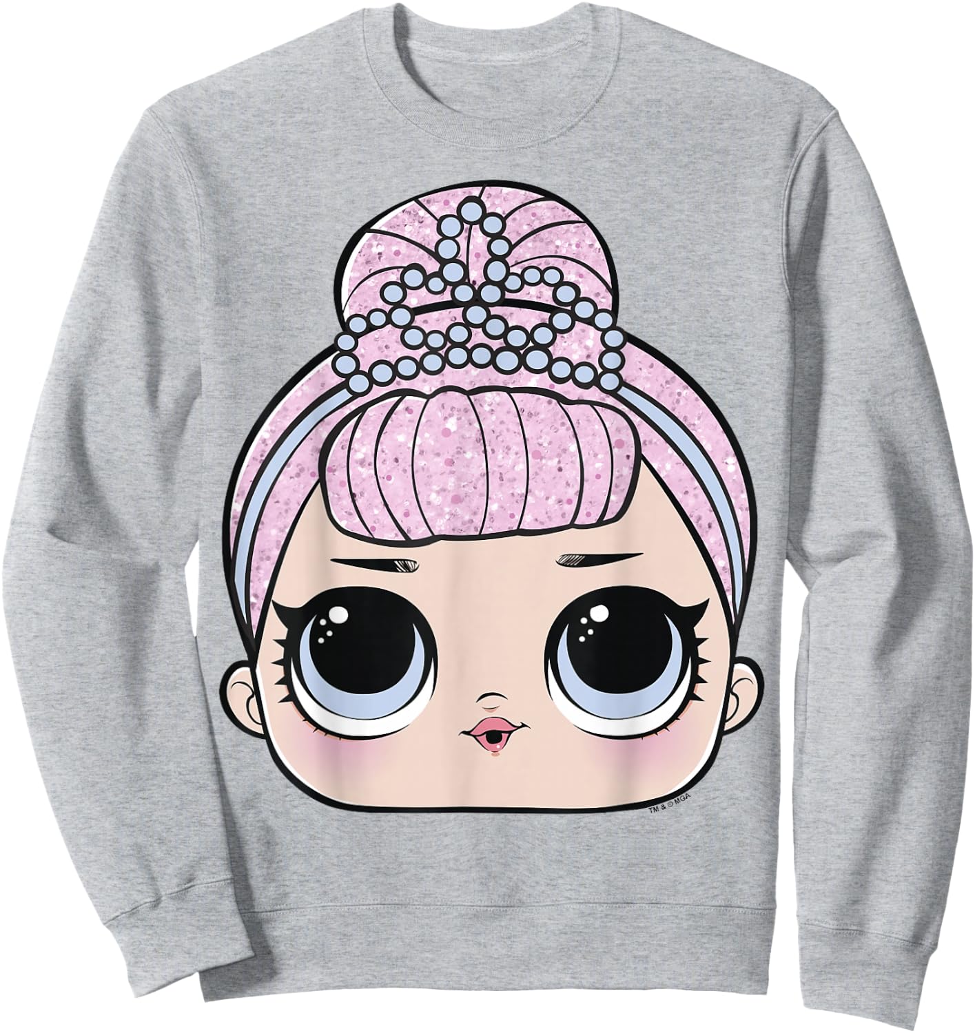 LOL Surprise Crystal Queen Big Face Sweatshirt - Sweatshirt | Ash