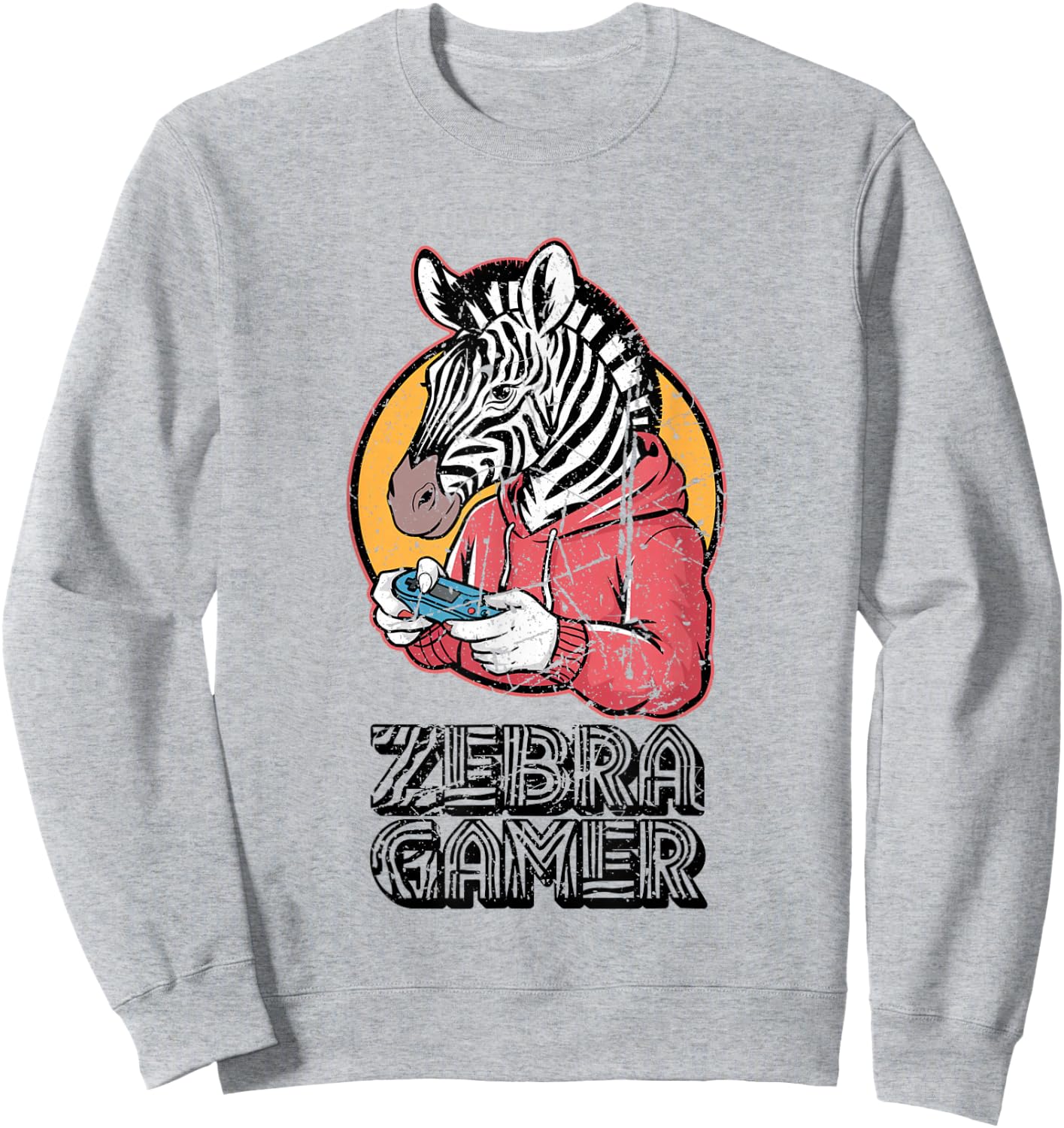 Zebra Gamer Graphic Design For Gamer Kids Sweatshirt - Sweatshirt | Ash