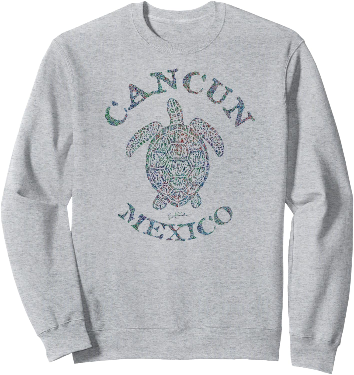 JCombs: Cancun, Mexico, Sea Turtle Sweatshirt - Sweatshirt | Ash