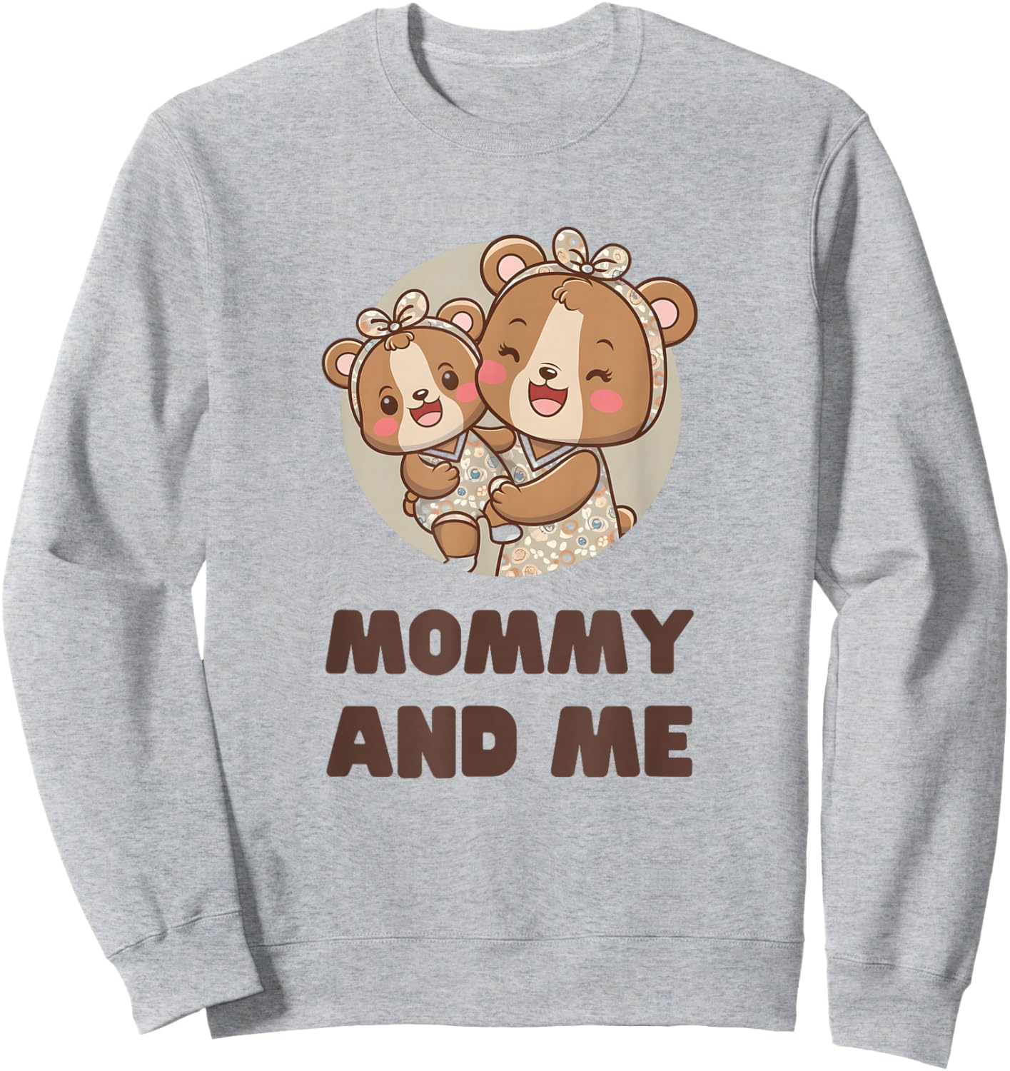 Girl MOTHER Mom Baby Bear Mommy & Me Matching Outfits Parent Sweatshirt - Sweatshirt | Ash