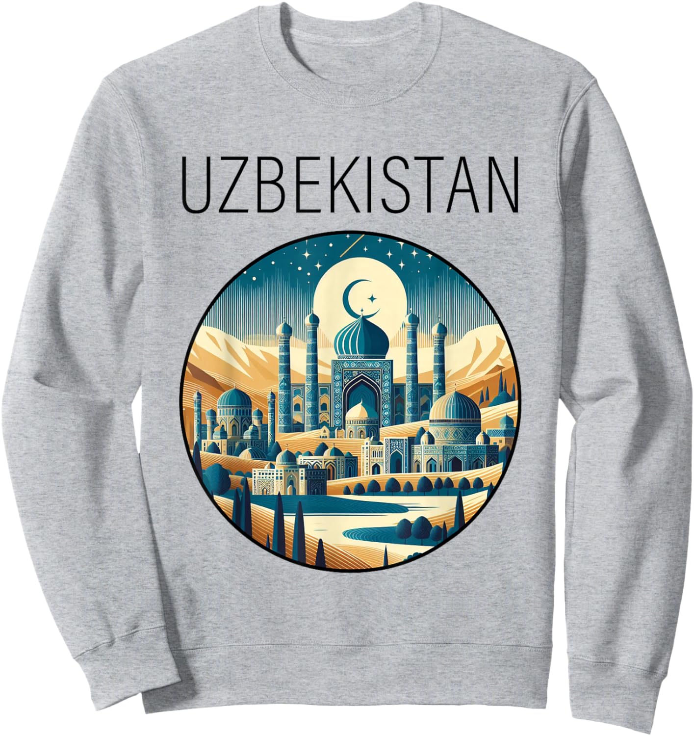 Uzbekistan scenery Art Deco Sweatshirt - Sweatshirt | Ash