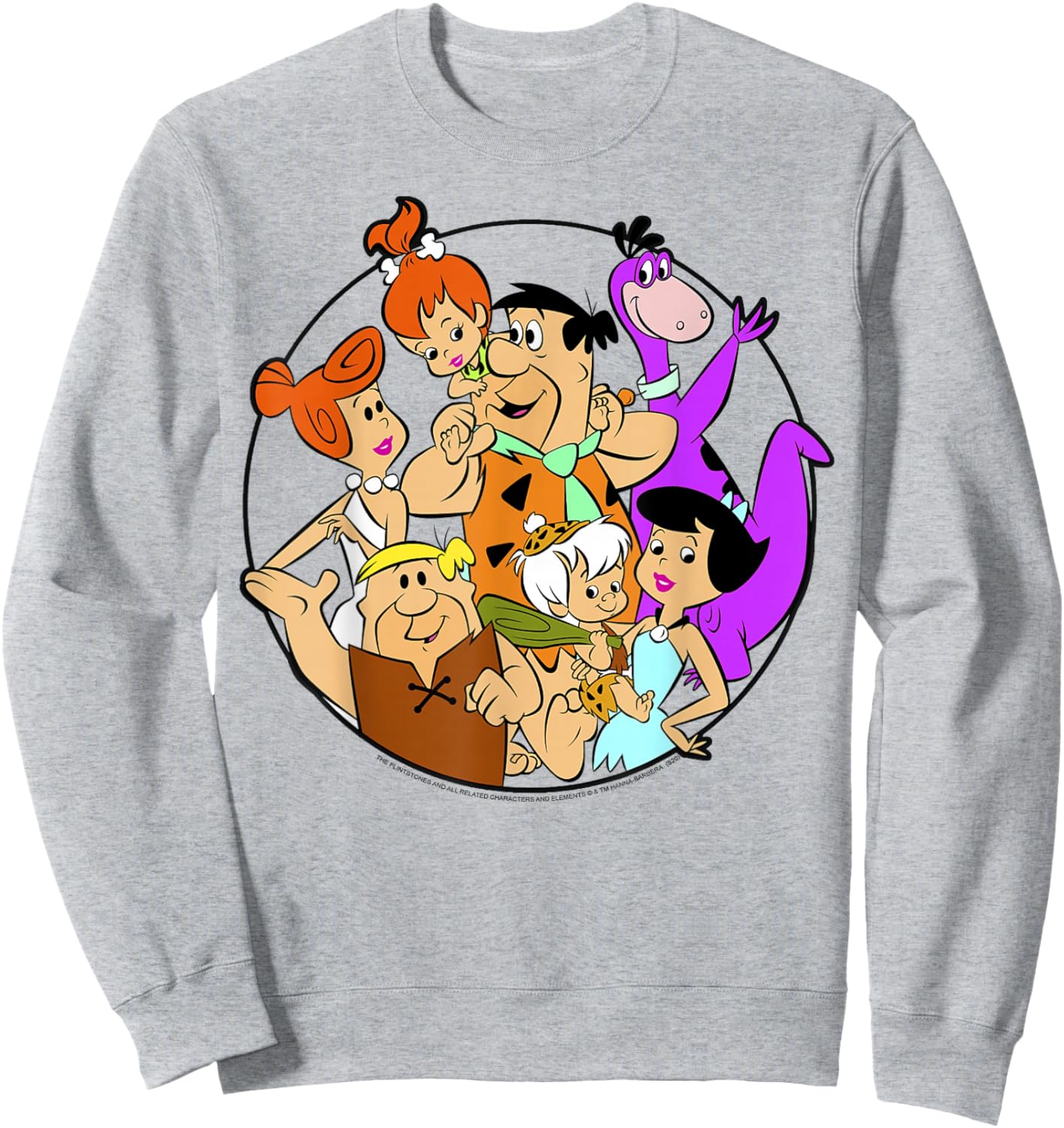 The Flintstones Group Shot Circle Sweatshirt - Sweatshirt | Ash
