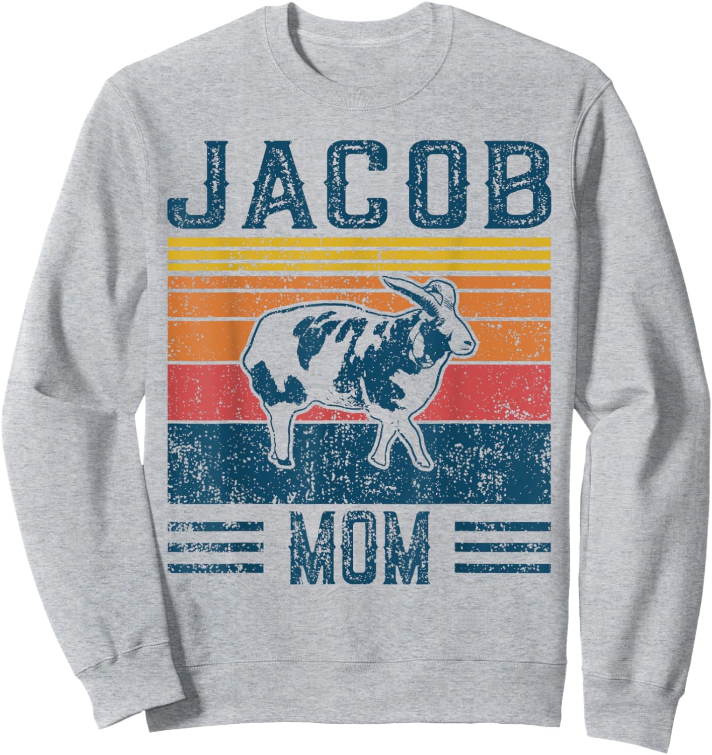 Best Sheep Mom Women - Vintage Jacob Sheep Sweatshirt - Sweatshirt | Ash