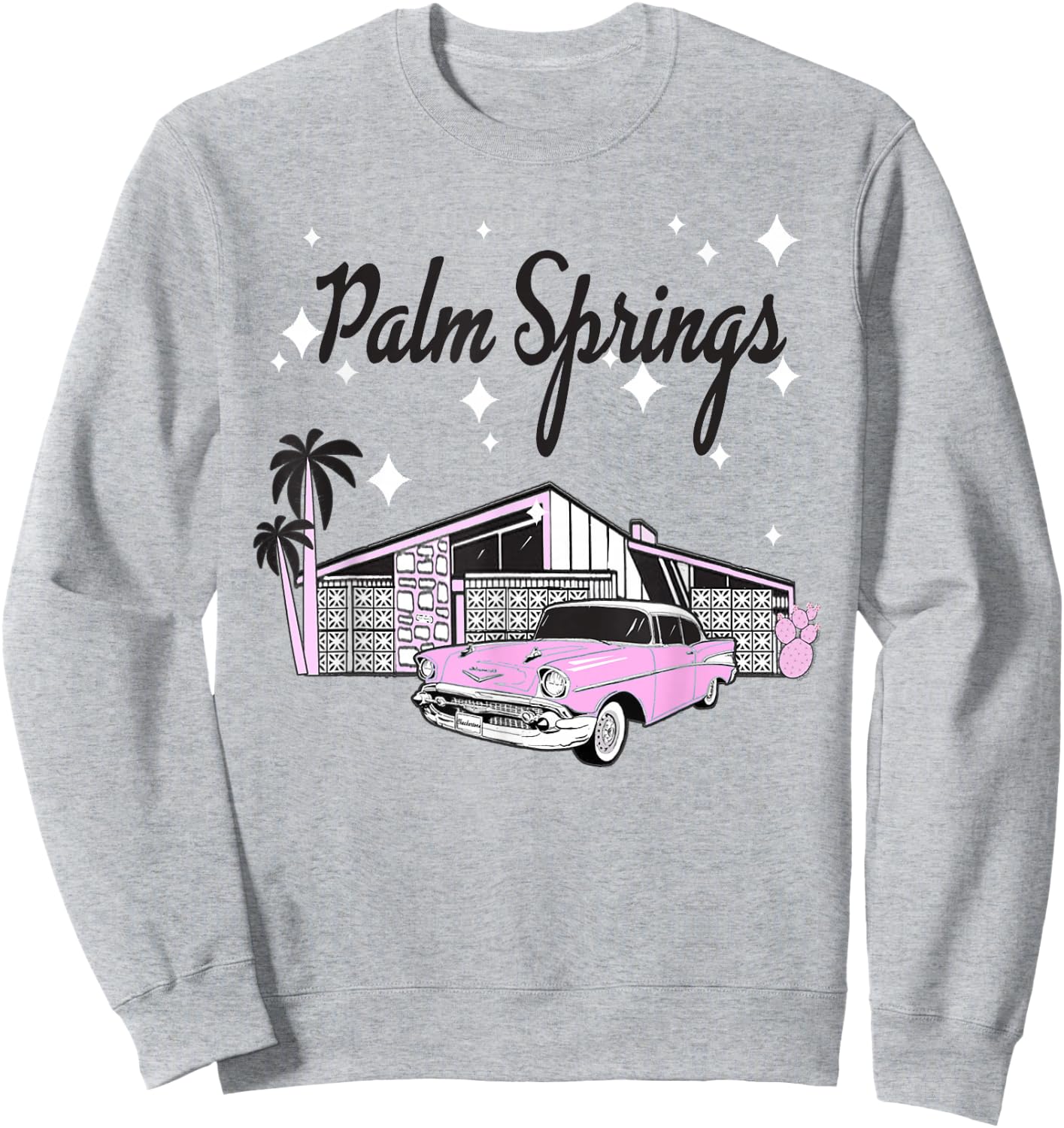 Vintage Mid Century Palm Springs California 1950s Atomic Age Sweatshirt - Sweatshirt | Ash