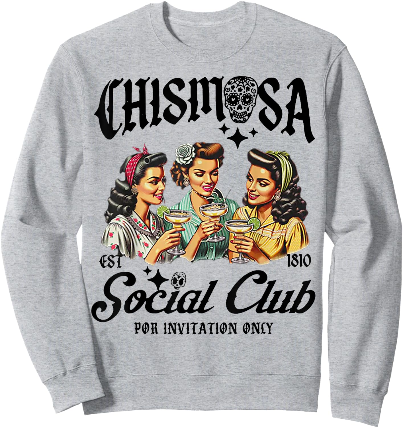 Chismosa Social Club Sweatshirt - Sweatshirt | Ash