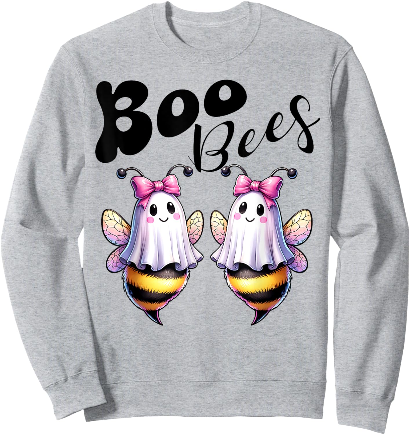 Boo Bees Ghost Bee Halloween Costume Women Funny Sweatshirt - Sweatshirt | Ash
