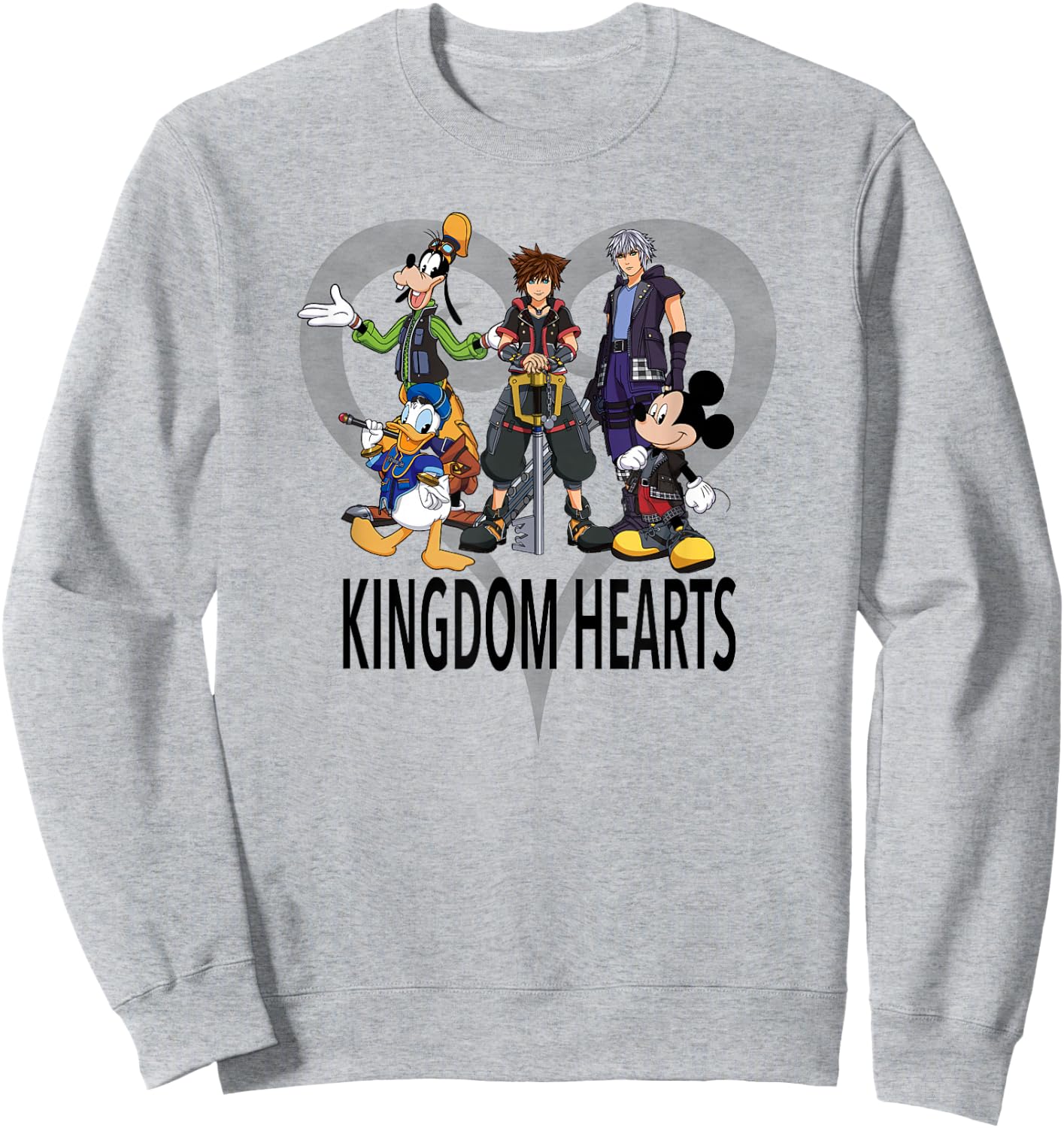Disney Kingdom Hearts III Characters and Symbol Sweatshirt - Sweatshirt | Ash