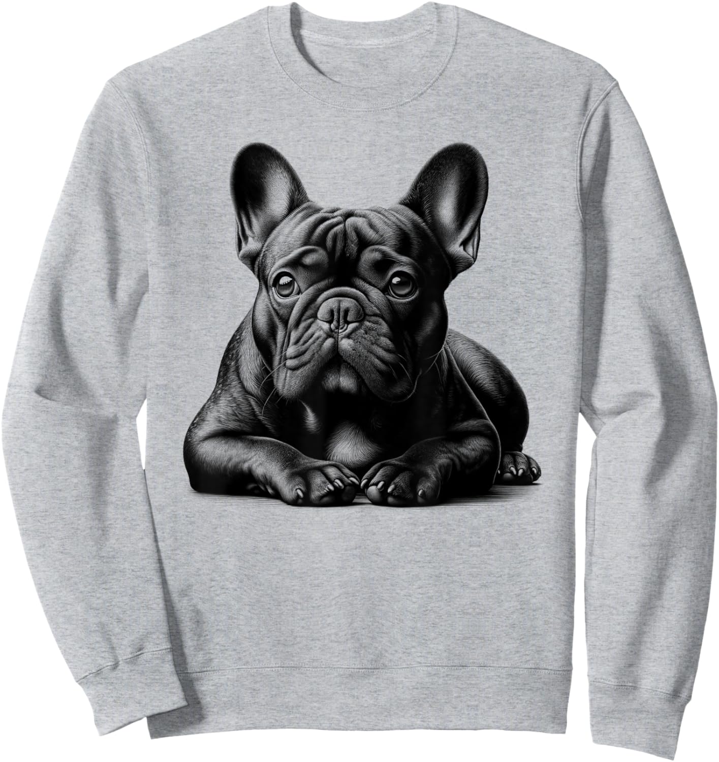 Cute French Bulldog in Lying Pose Sweatshirt - Sweatshirt | Ash