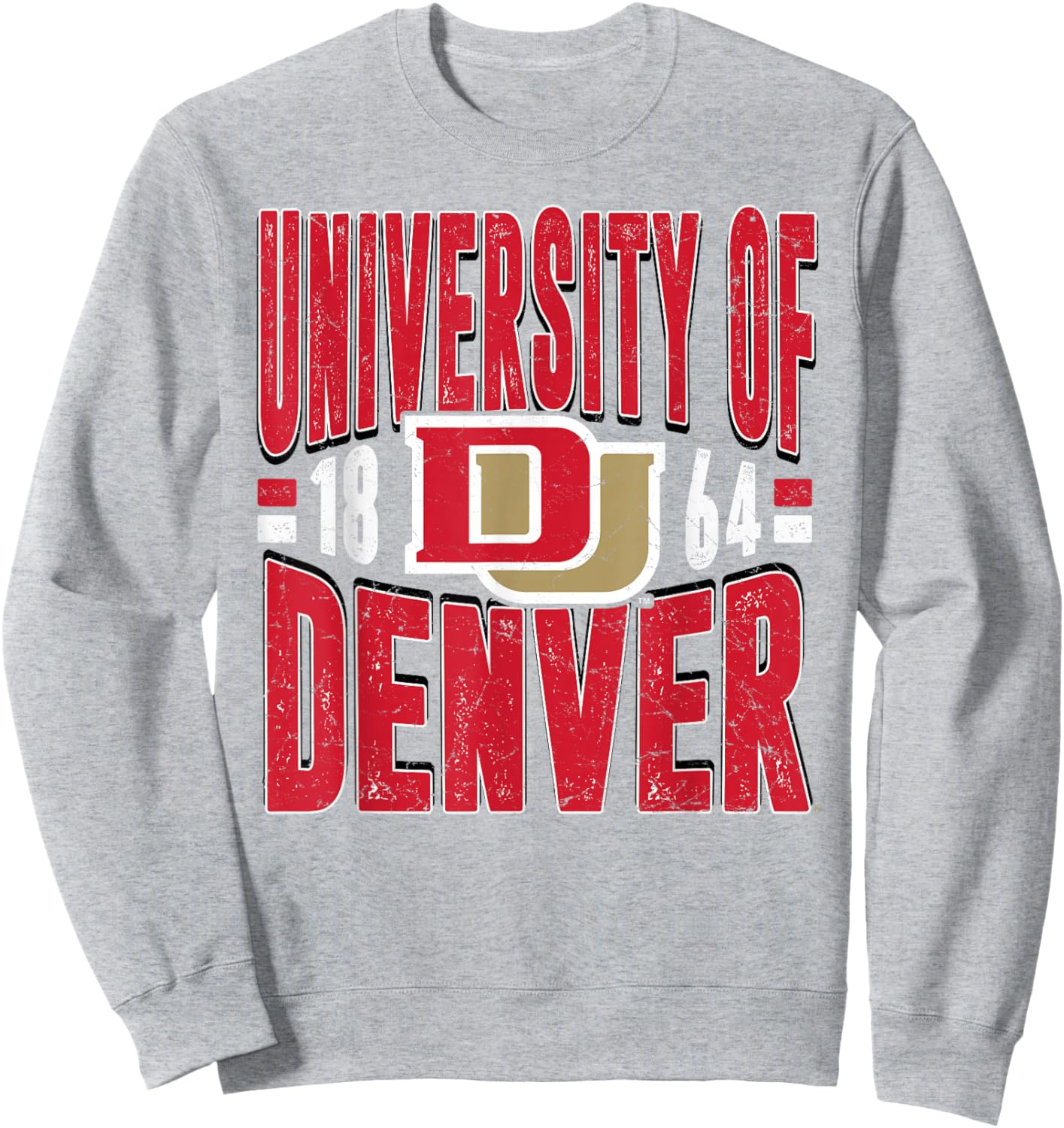 Denver Pioneers Vintage 90's Retro Gray Officially Licensed Sweatshirt - Sweatshirt | Ash